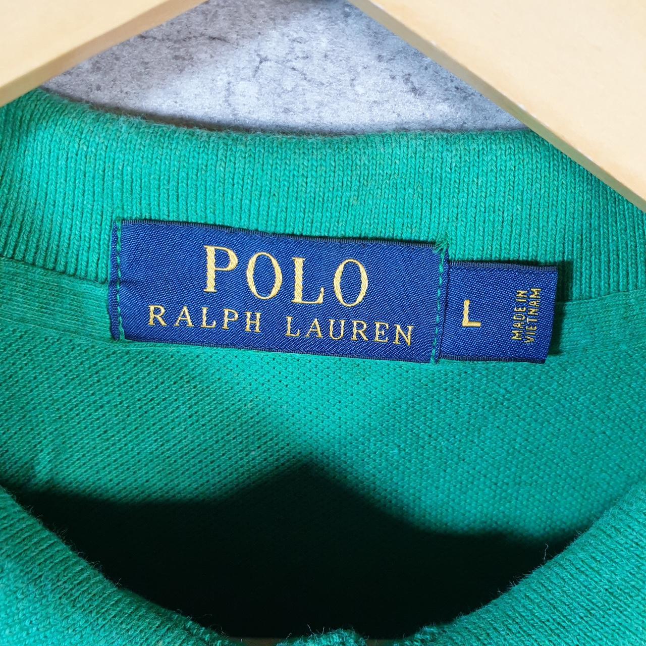 Vintage Ralph Lauren Polo Shirt Men’s Large Green Classic Fit Embroidered Pony