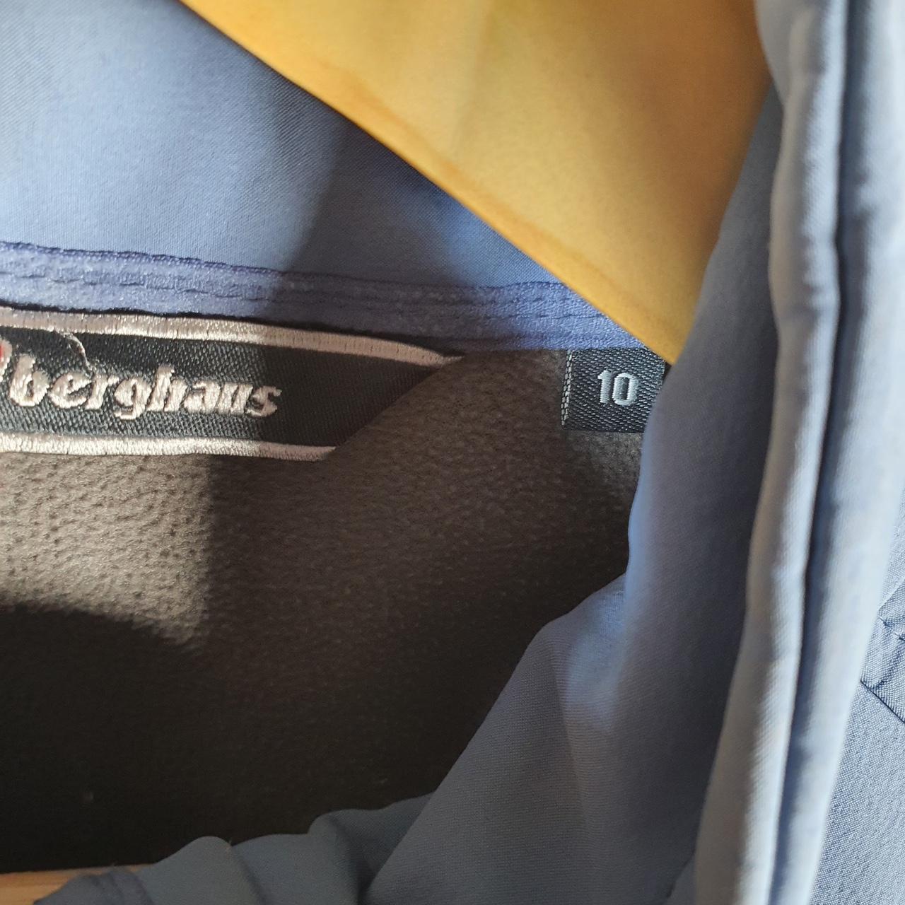 Vintage Berghaus Windbreaker Rain Track Jacket Womens UK10 Blue Lightweight Logo