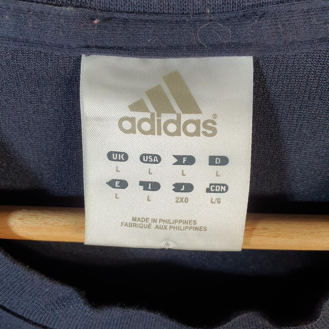 Vintage Adidas Impossible Is Nothing T Shirt Men’s Large Navy Blue Three Stripes Logo