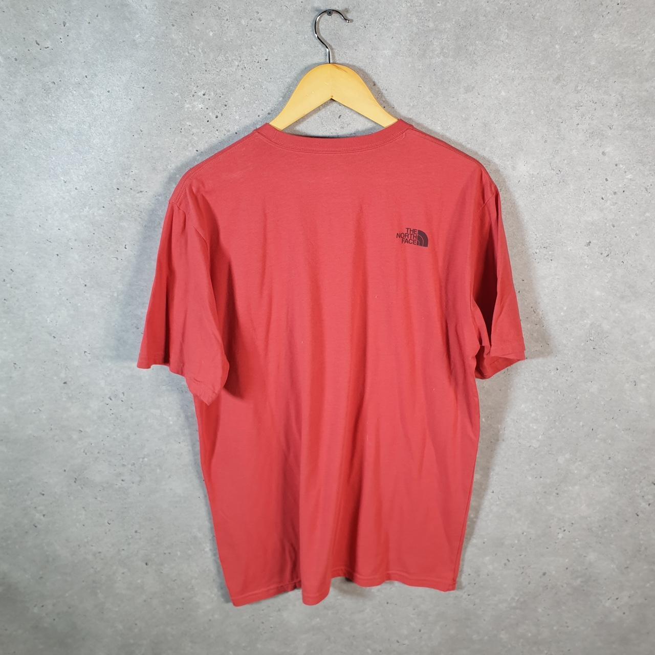 Vintage The North Face TNF Spellout T Shirt Shirt Men’s Large Red Logo Athletic C9607