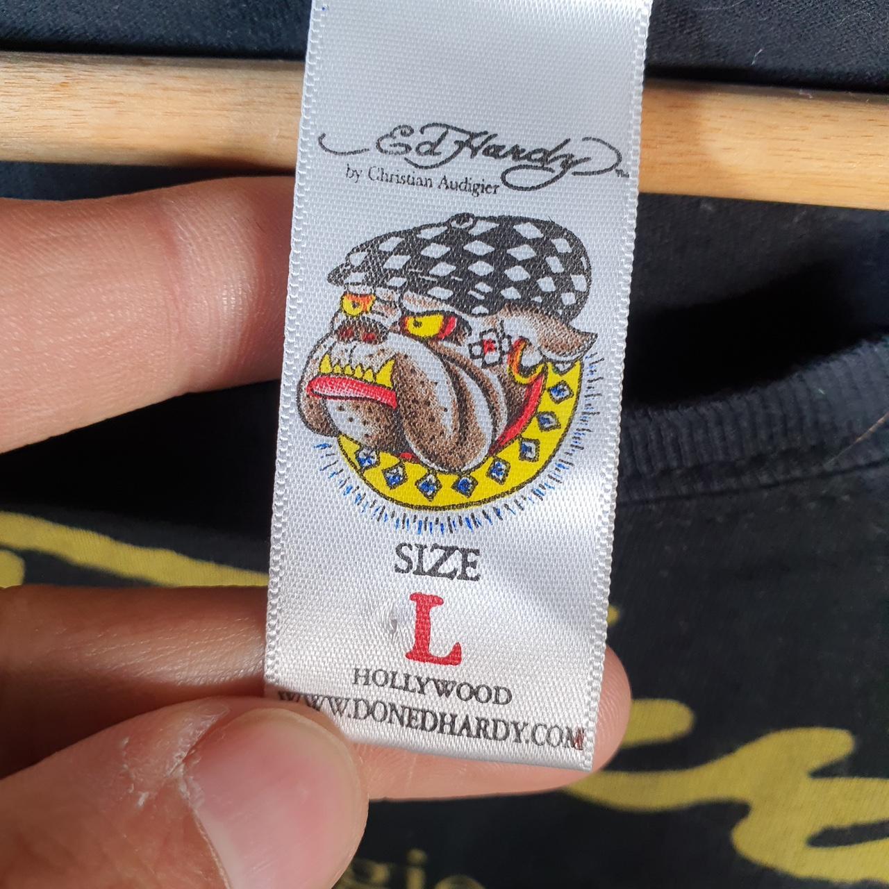 Vintage Ed Hardy T Shirt Men’s L Black Christian Audigier Love Heart Graphic Skull Y2K