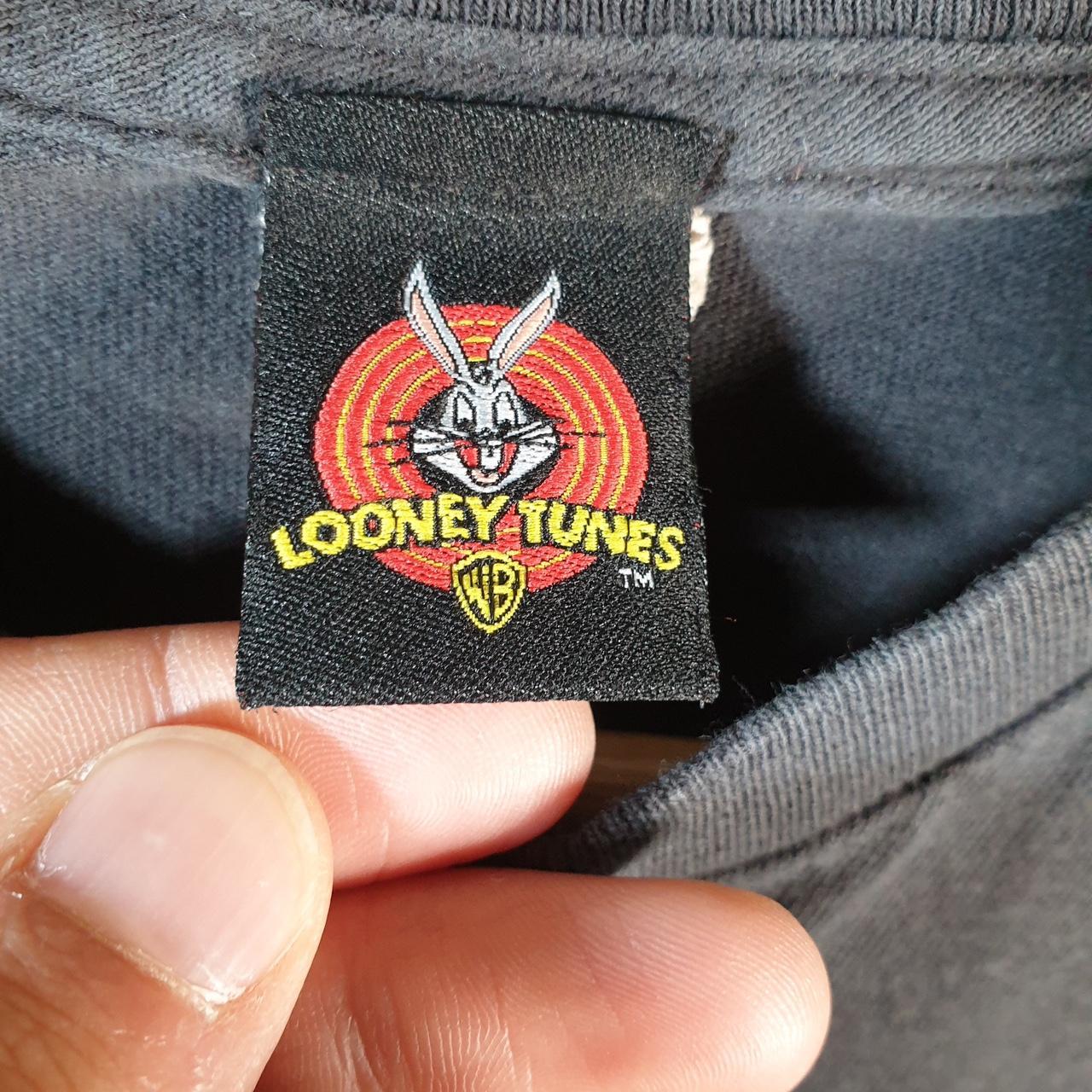 Vintage Looney Tunes Tasmanian Devil Back Off 90s T Shirt Men’s M Black Graphic