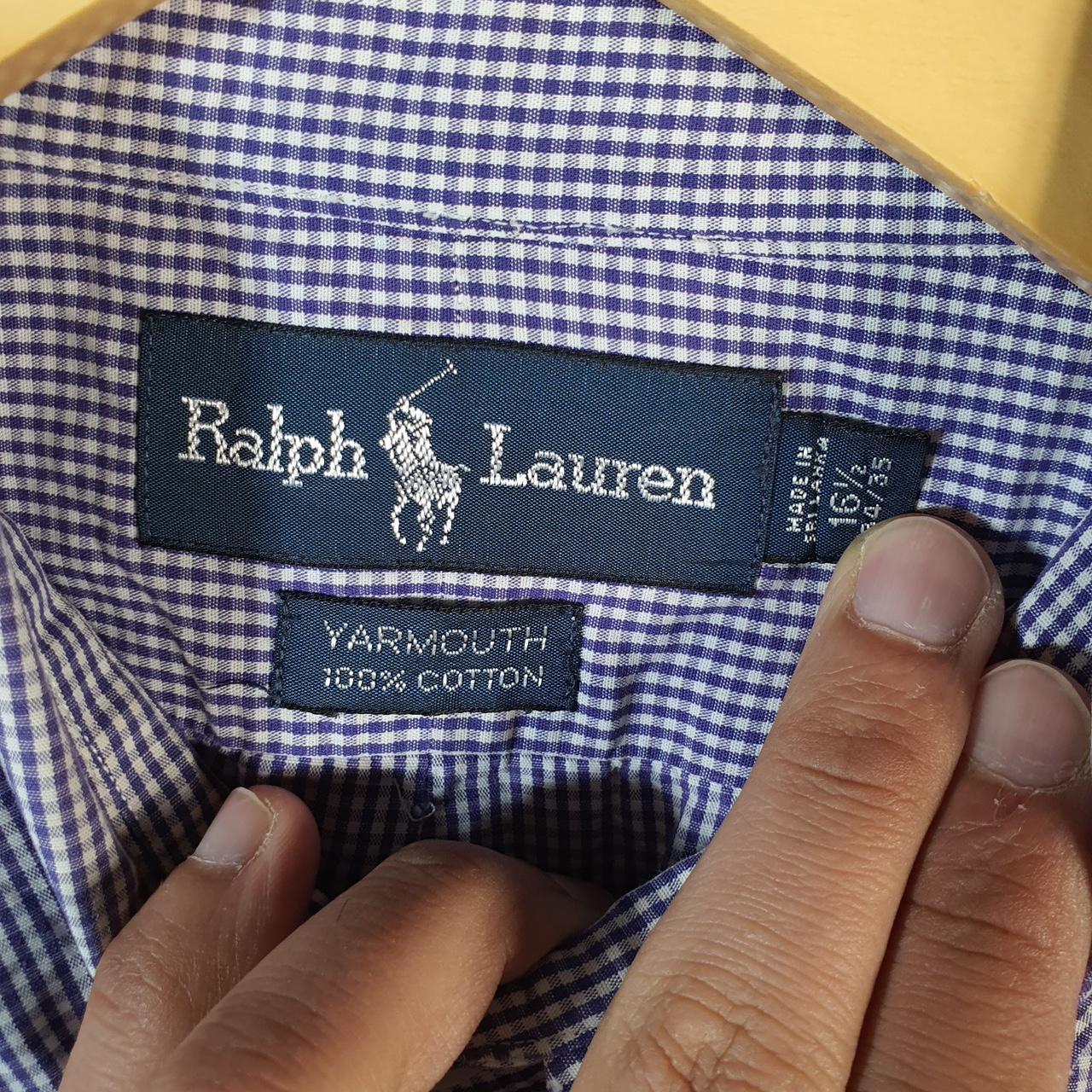 Vintage Ralph Lauren Button Down Shirt Men’s XL Checkered Yarmouth Fit Pony Cotton