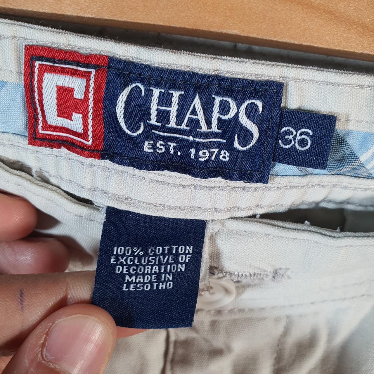 Vintage Chaps Ralph Lauren Polo Shorts Jorts Cargo Men’s W36 Beige Baggy Cotton A4235