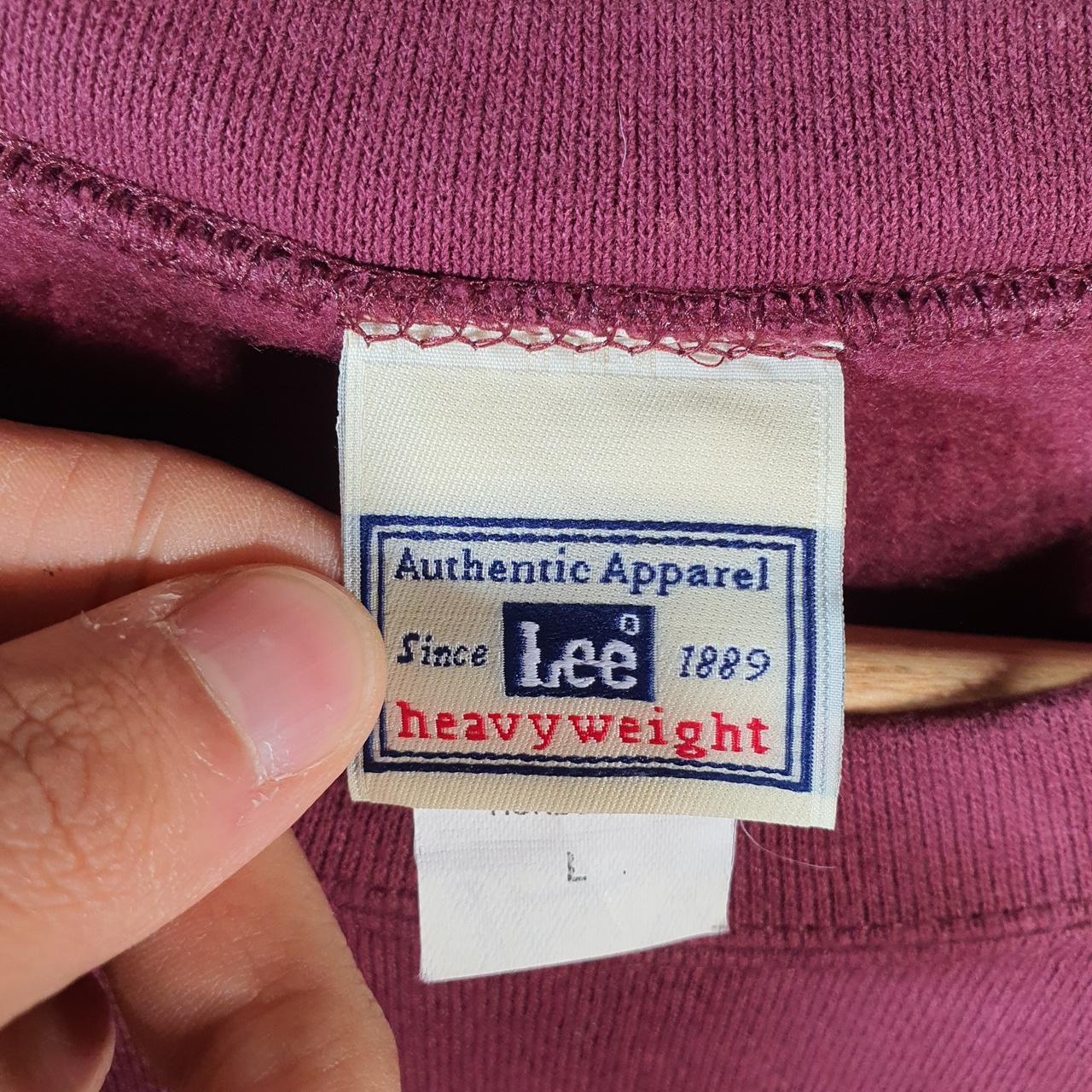 Vintage Lee Heavyweight Sweatshirt Men’s Large Burgundy Red USA Moline Maroons