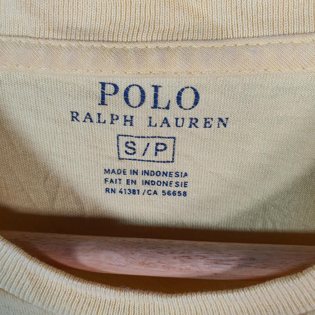 Vintage Ralph Lauren Polo Sport T Shirt Men’s Small Yellow Classic Fit Embroidered Pony C8718