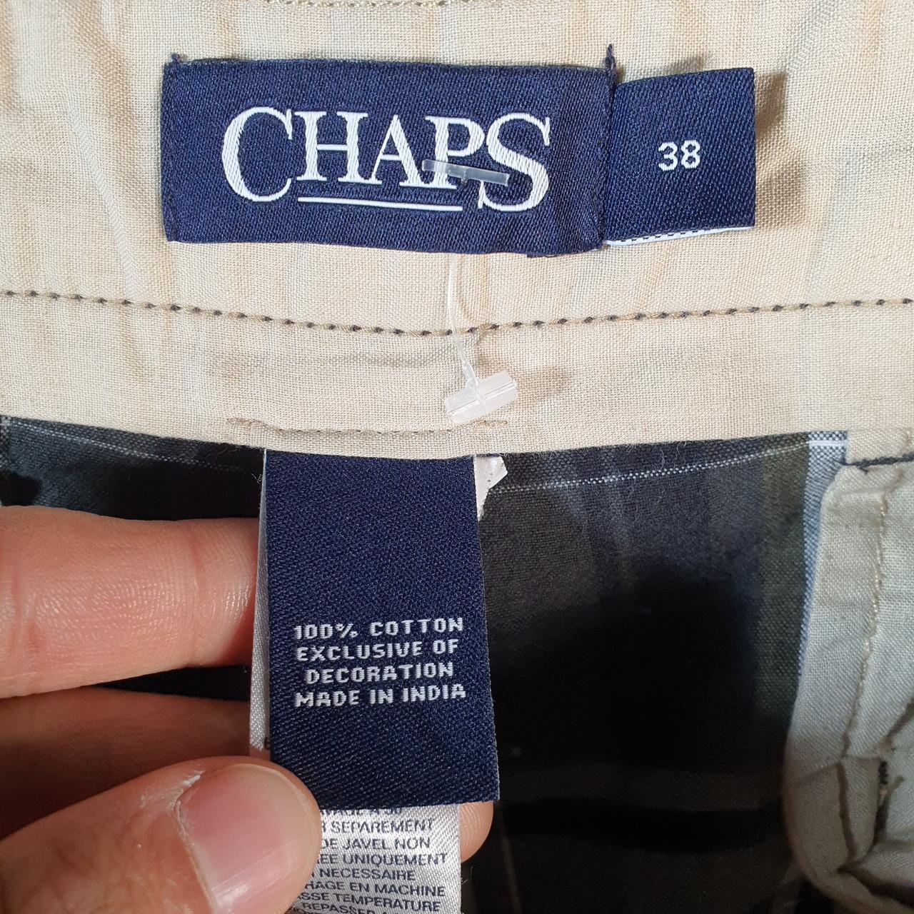 Vintage Chaps Ralph Lauren Polo Shorts Jorts Cargo Men’s W38 Checkered Black Baggy Cotton A4452