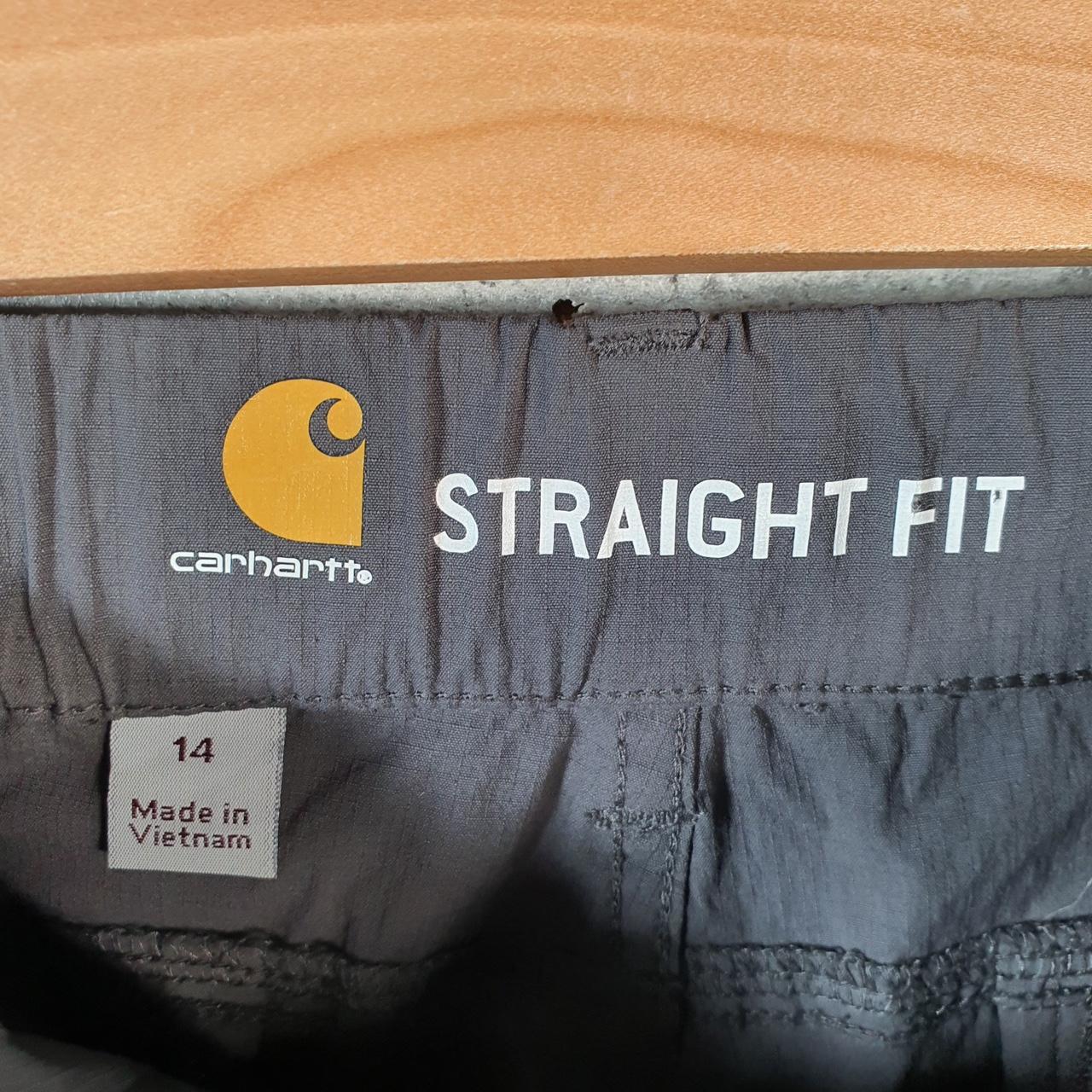 Vintage Carhartt Baggy Carpenter Shorts Jorts Cargo Womens W36 Grey Straight Fit Workwear Big Fish Vintage