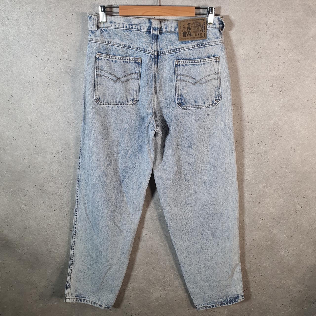 Vintage Gitano S. Stratton Sheriff Baggy Y2K Hip Hop Jeans Mens W33 Blue Embroidered Denim Big Fish Vintage