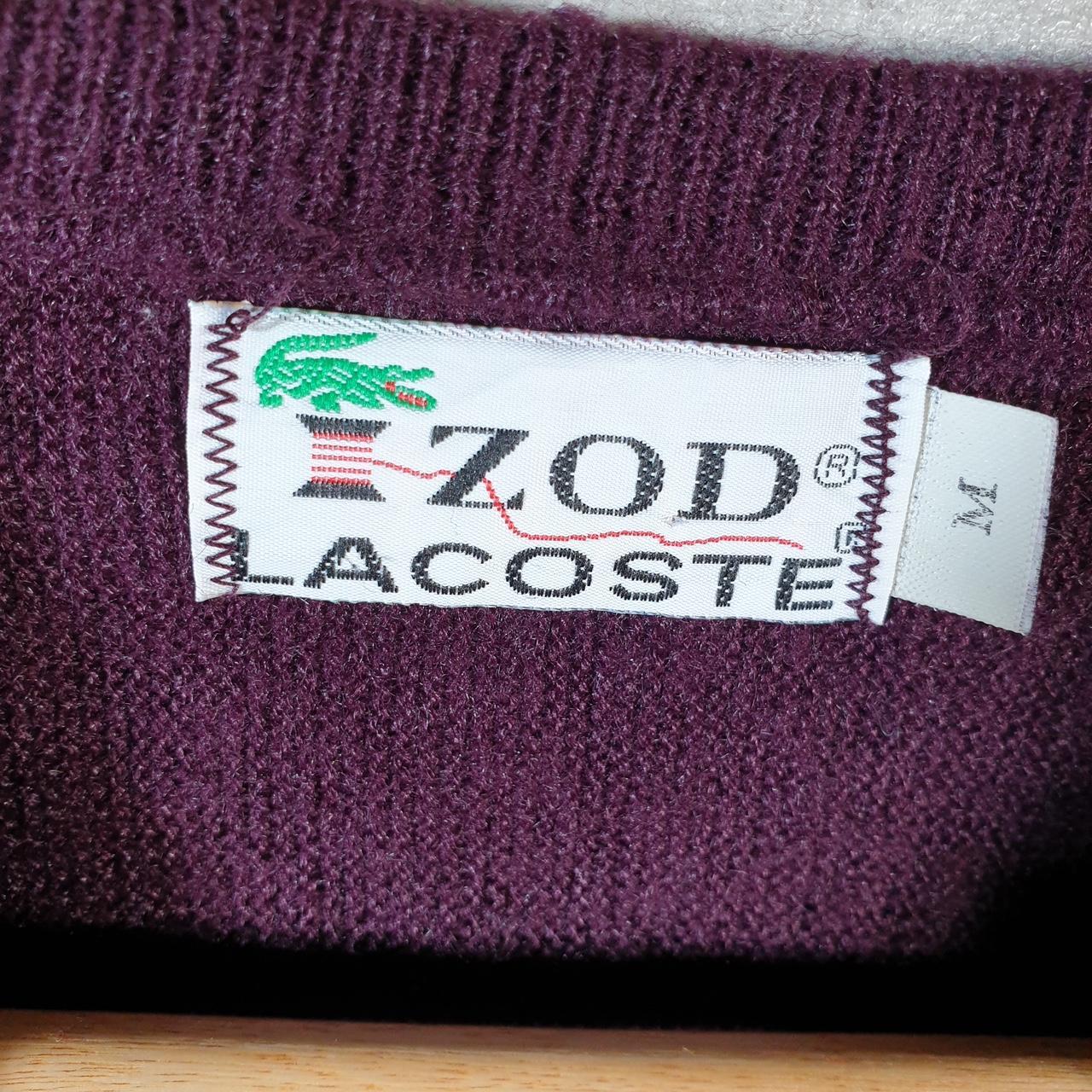 Vintage Izod Lacoste 90s USA Sweatshirt Men’s Medium Burgundy Pullover Logo Y2K Jumper