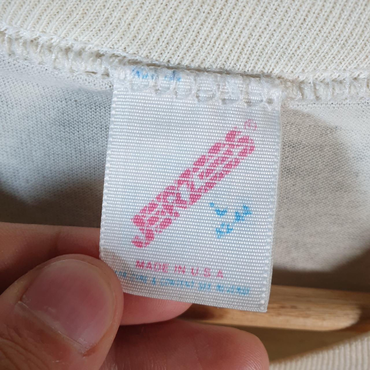 Vintage Jerzees Raisin Kids 90s USA Single Stitch T Shirt Men’s Large White