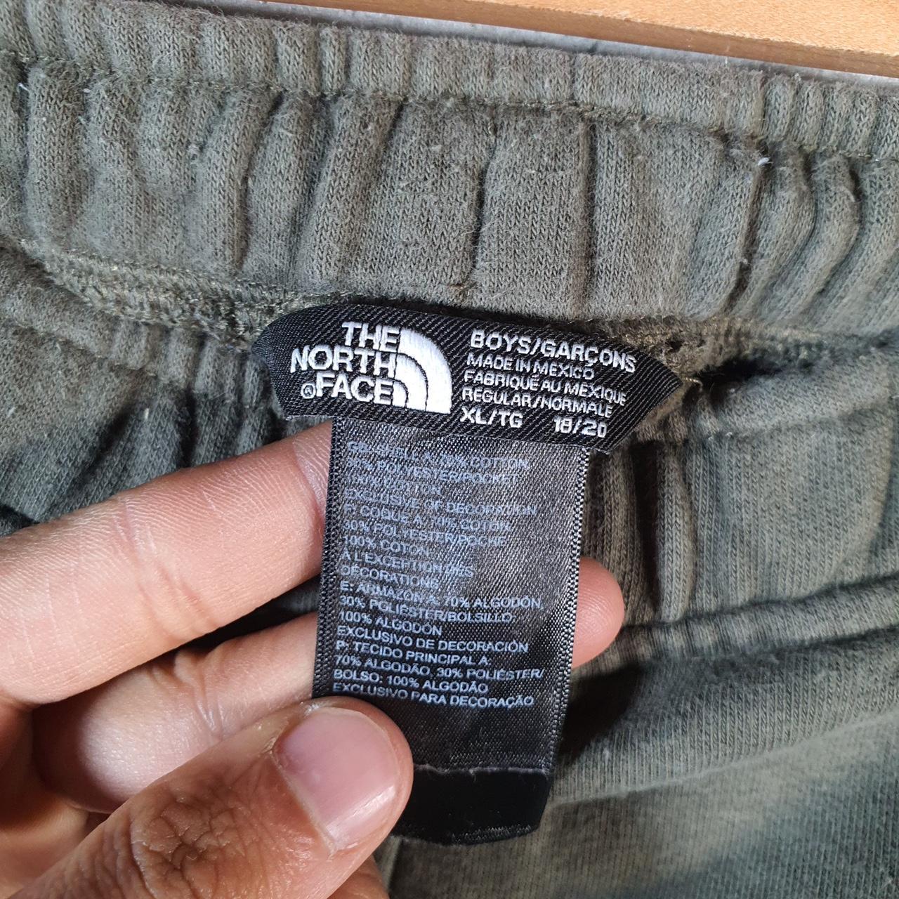 Vintage The North Face TNF Shorts Jorts Chino Cargo Boys XL Khaki Green Baggy Cotton