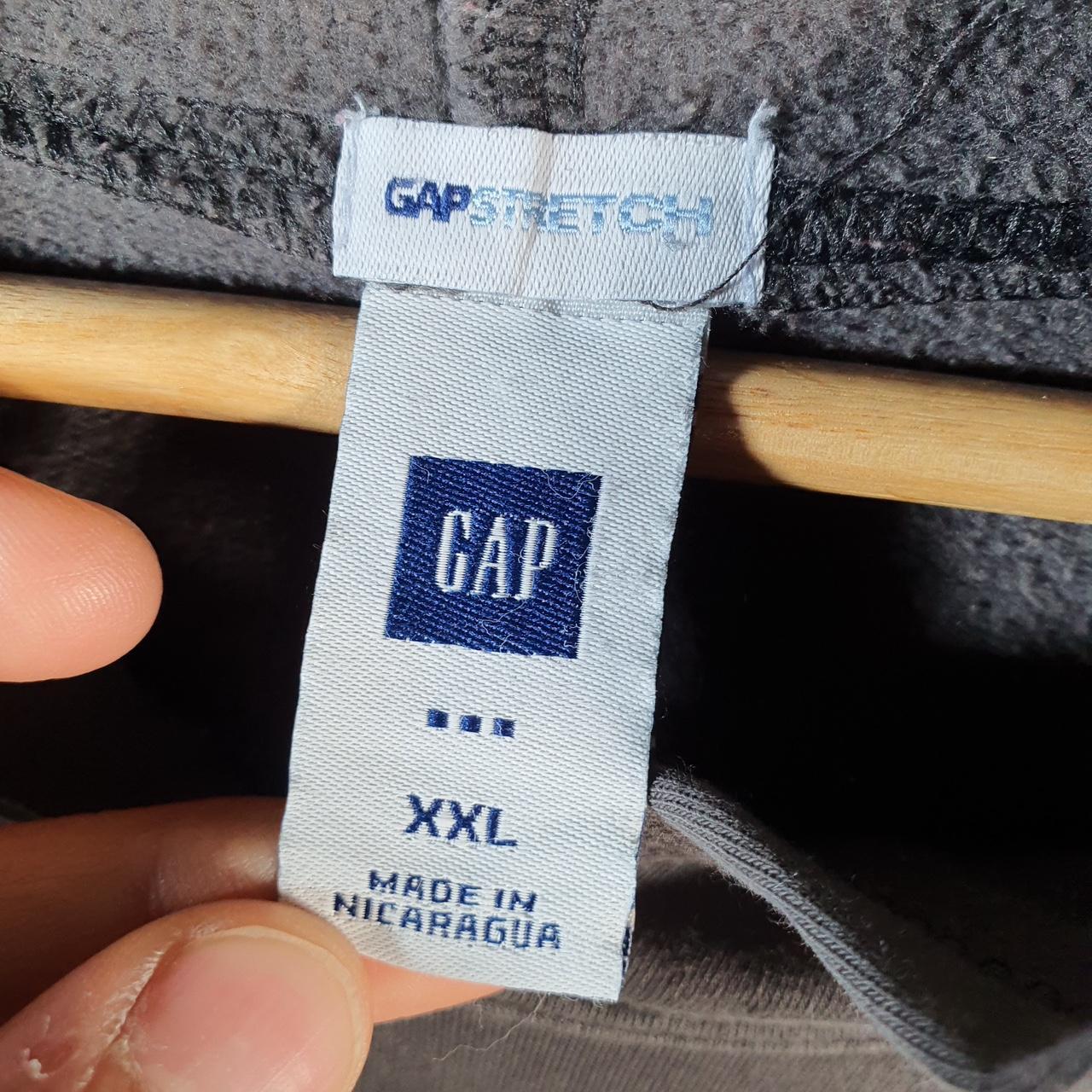 Vintage Gap Spellout Hoodie Womens 2XL Grey Y2K Sweatshirt Logo Embroidered