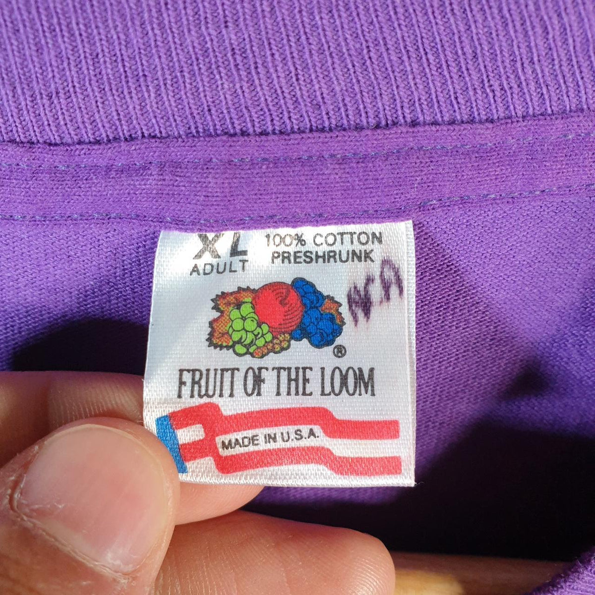 Vintage Fruit of the Loom Full Moon Cafe Oklahoma Tulsa 90s Single Stitch T Shirt Men’s XL Purple C8373
