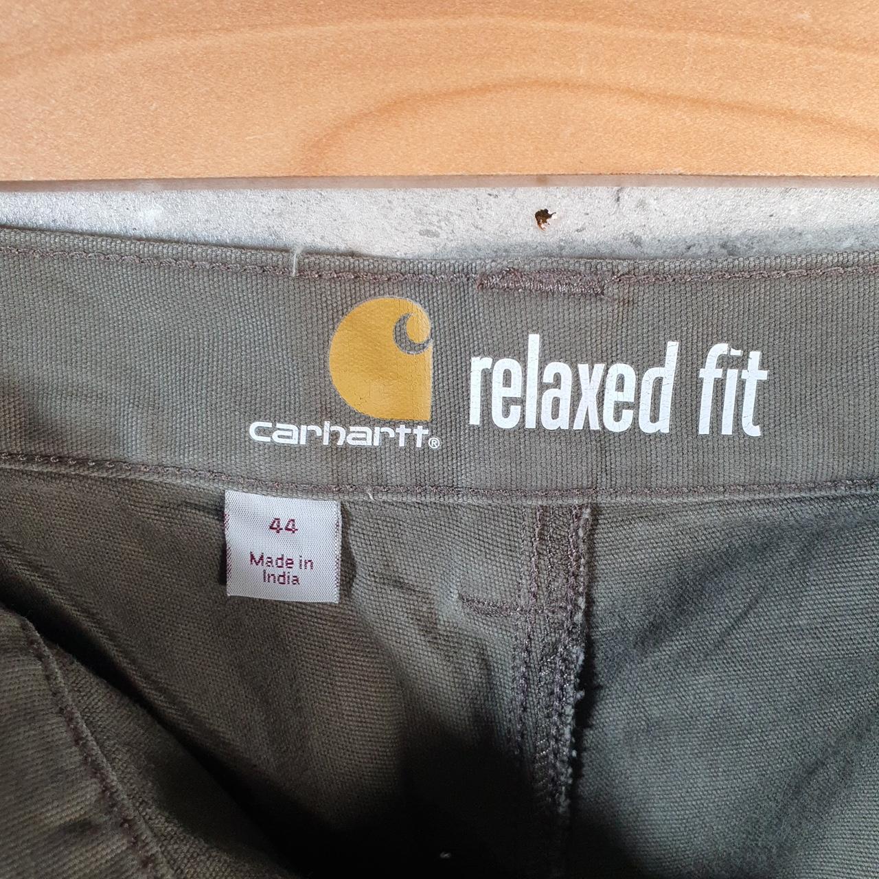 Vintage Carhartt Baggy Carpenter Shorts Jorts Cargo Men’s W44 Khaki Green Relaxed Fit Workwear A4714