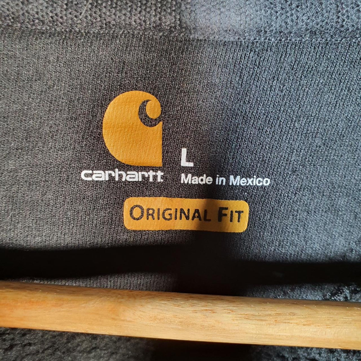 Vintage Carhartt Hoodie Mens Large Black Pullover Blank Sweatshirt USA Original Fit