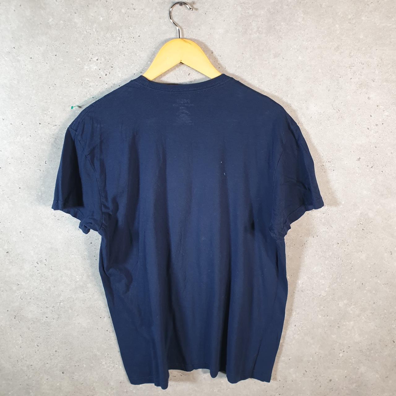 Vintage Ralph Lauren Polo T Shirt Men’s Large Navy Blue Embroidered Classic Fit Pony C9046