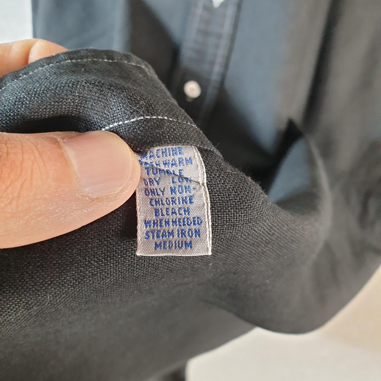 Vintage Ralph Lauren Button Down Shirt Men’s Large Black Custom Fit Cotton Pony