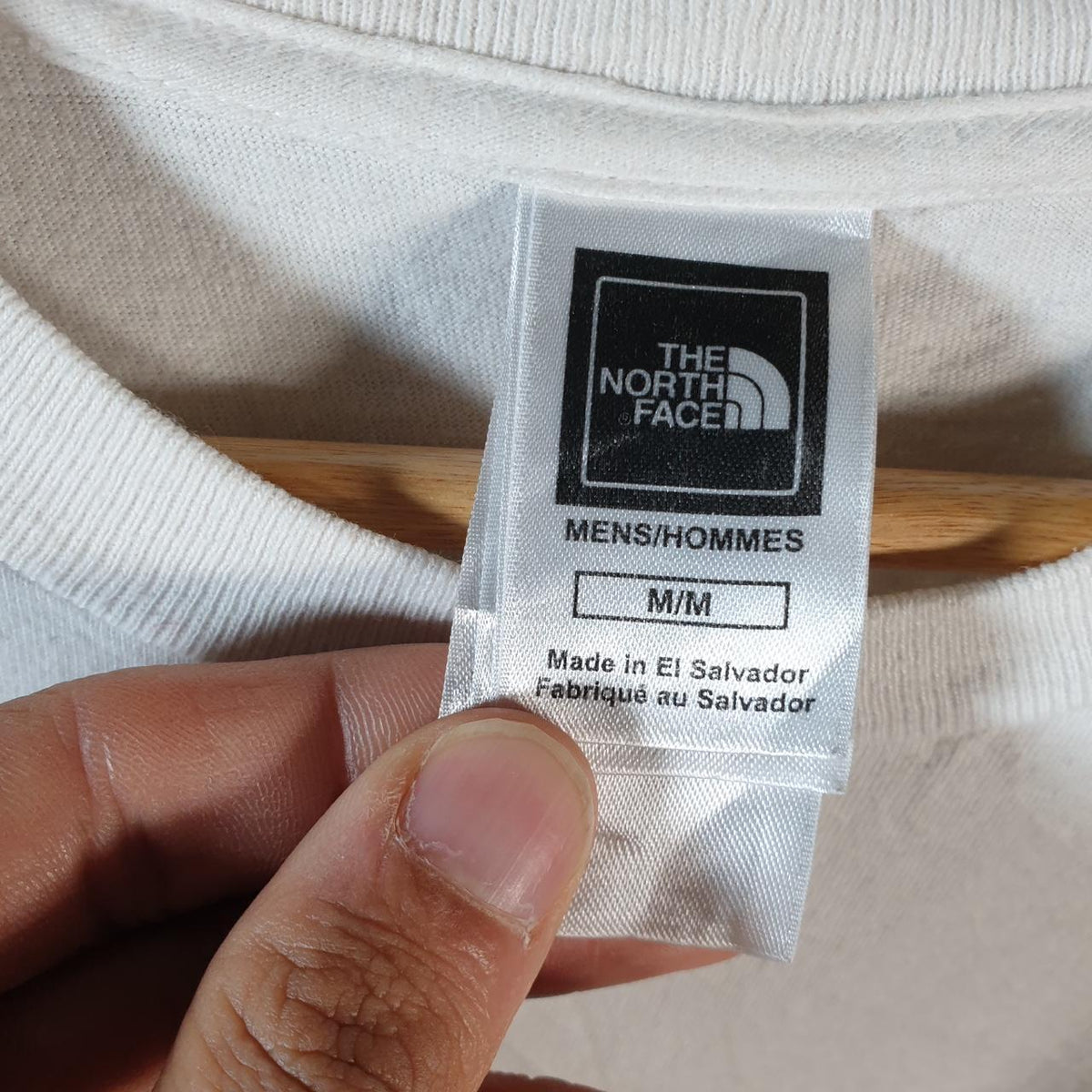 Vintage The North Face TNF Graphic Spellout T Shirt Men’s Medium White Logo Athletic