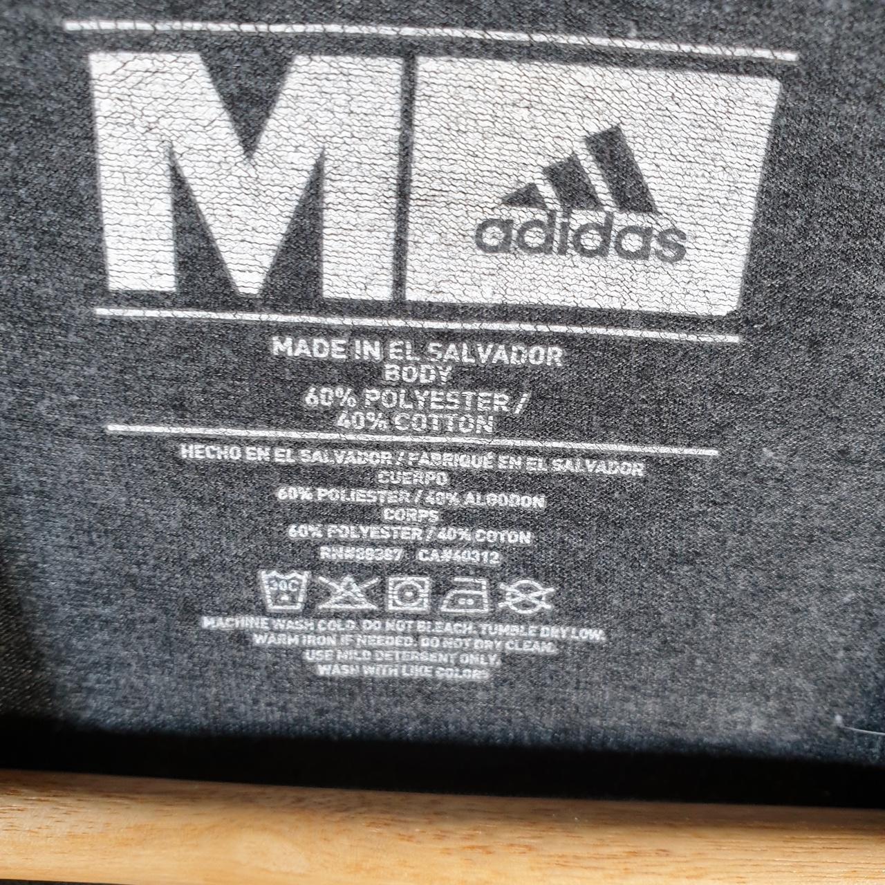 Vintage Adidas Spellout T Shirt Men’s Medium Grey Three Stripes Logo Athletic