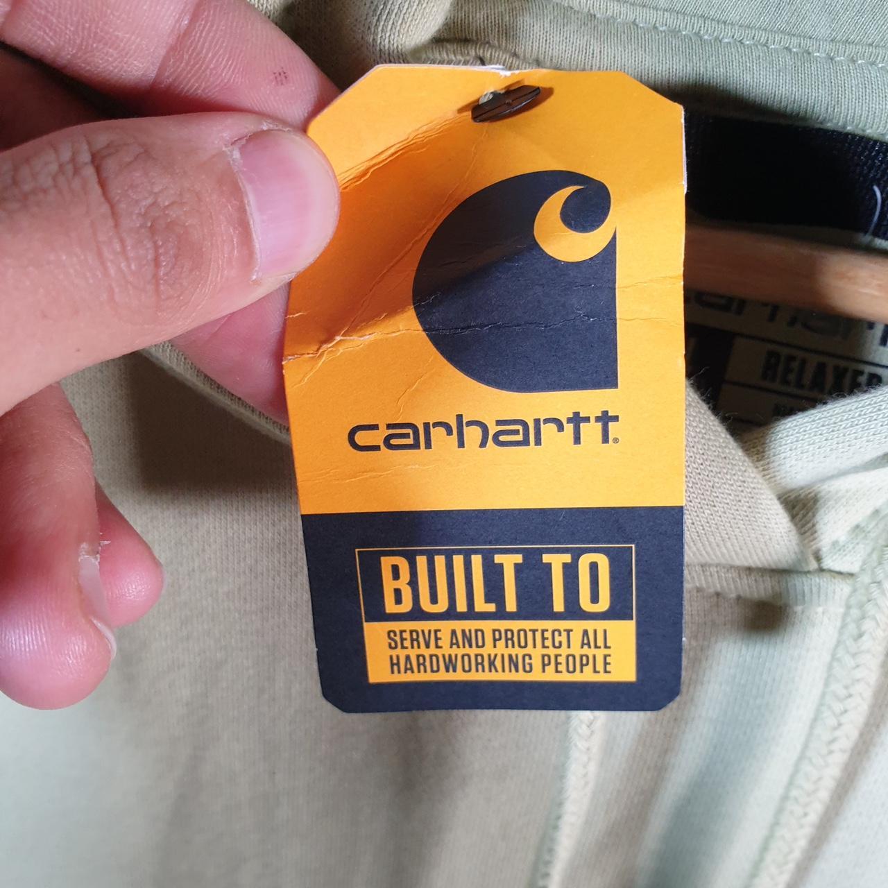 Vintage Carhartt Hoodie Womens XL Green Pullover Blank USA Relaxed Fit