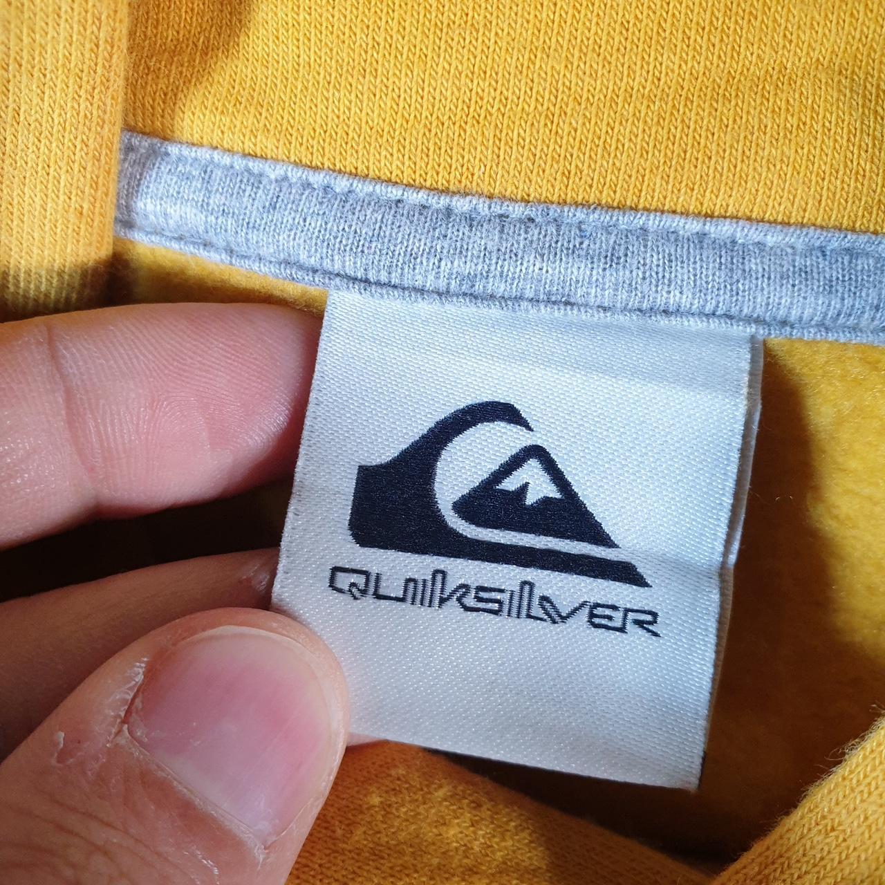Quiksilver Graphic Hoodie Womens Medium Yellow Pullover