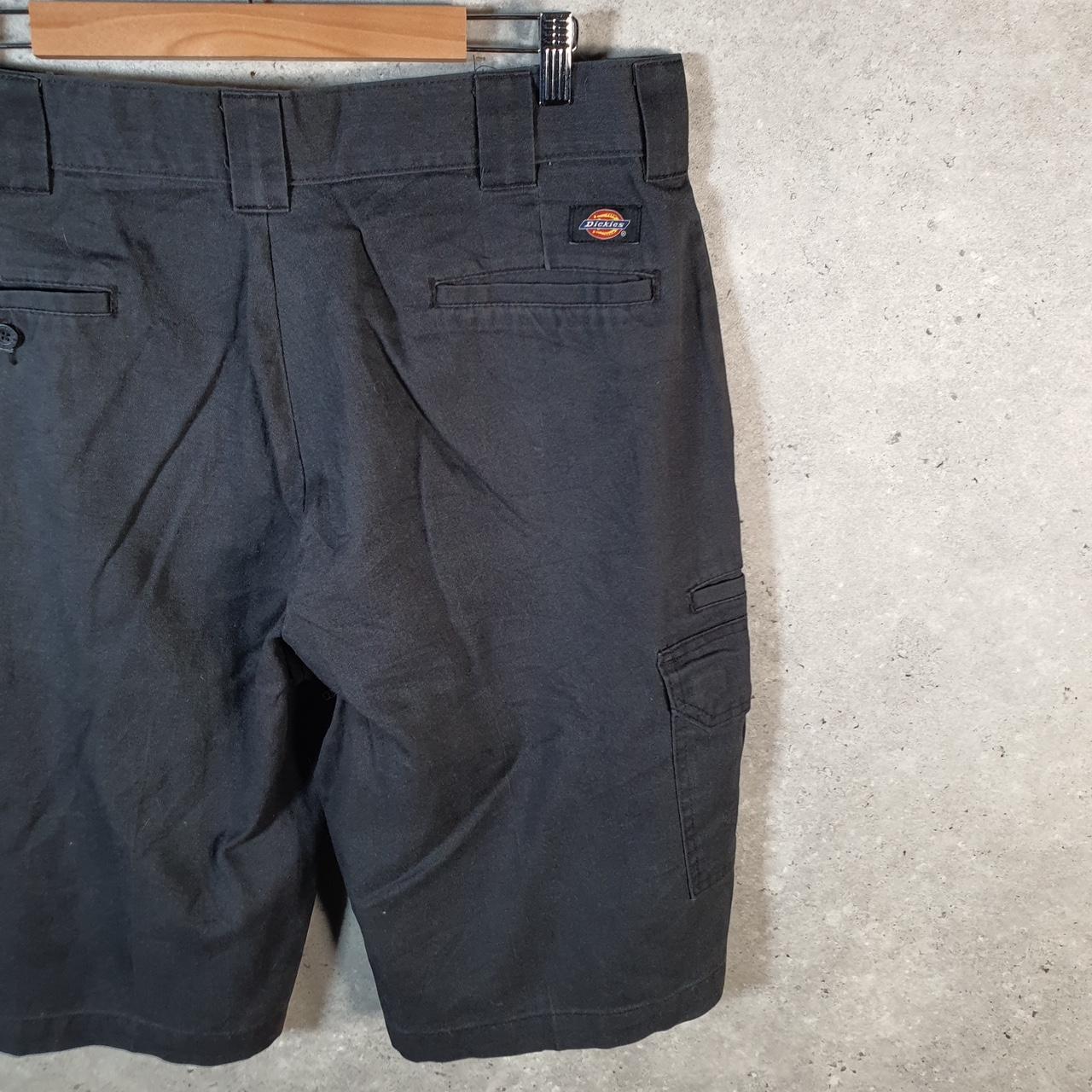 Vintage Dickies Baggy Chino Shorts Jorts Cargo Mens W36 Black Relaxed Fit