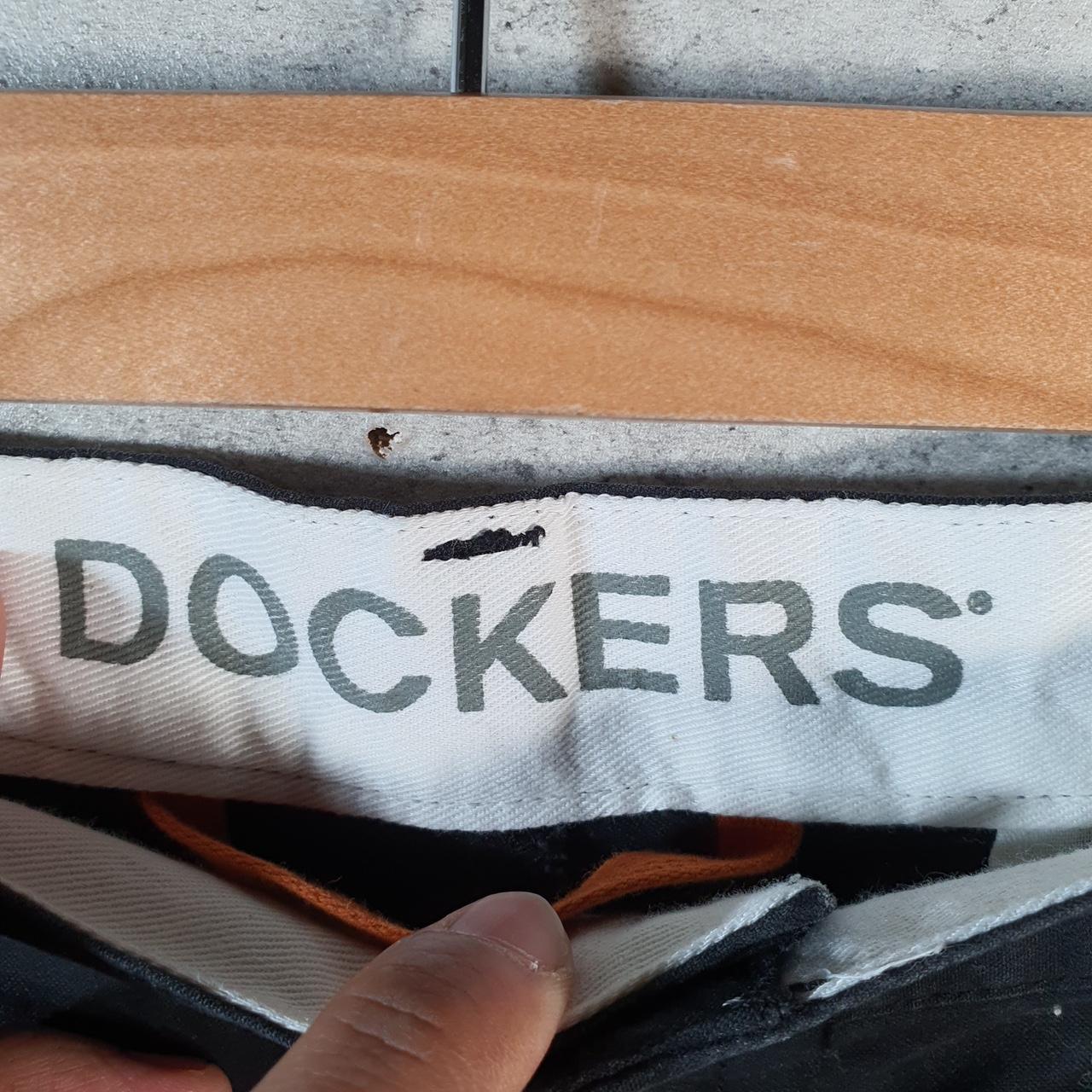 Vintage Dockers Chino Shorts Jorts Cargo Men’s W38 Black Baggy Cotton A4424