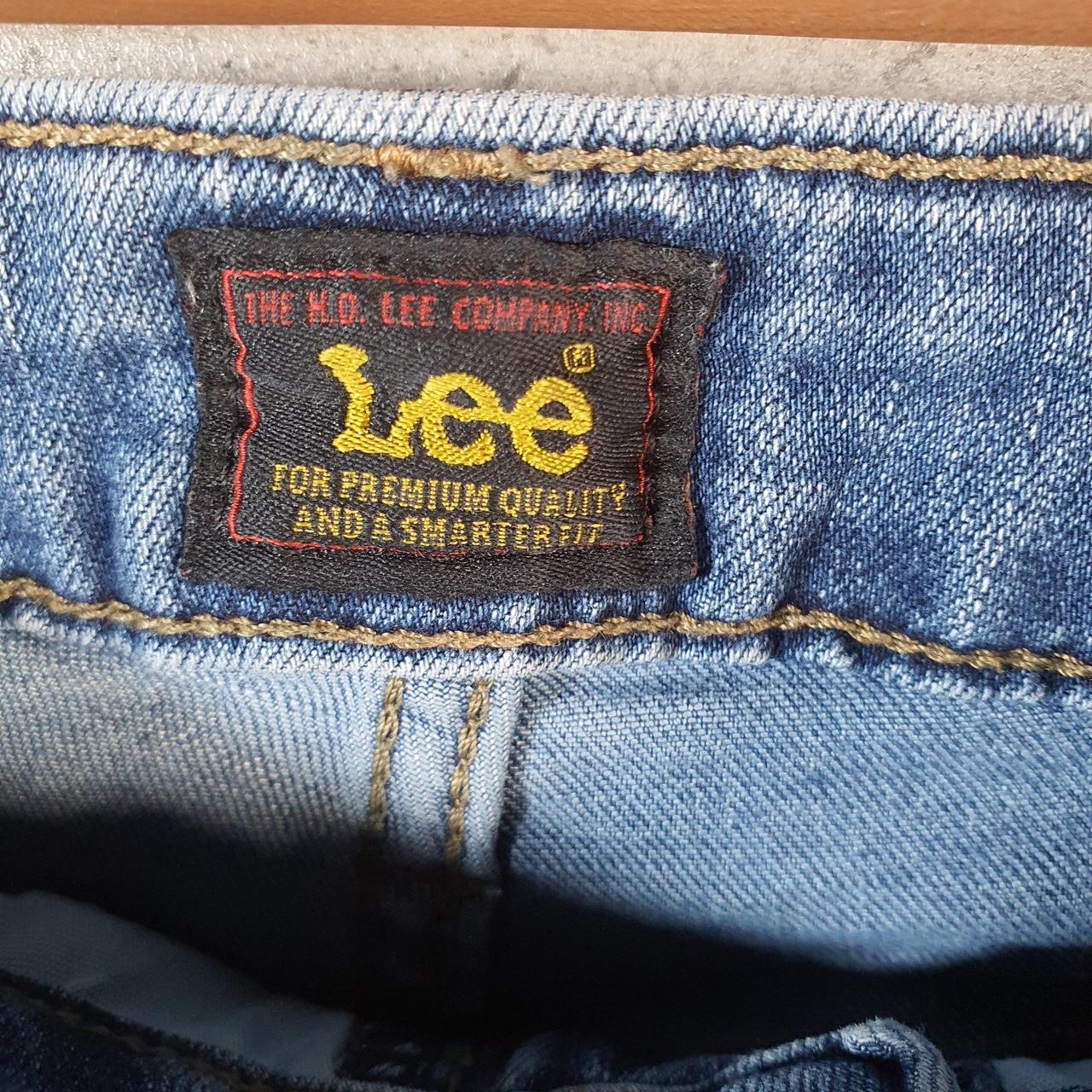 Vintage Lee Baggy Shorts Jorts Cargo Womens W32 Blue Denim Relaxed Cargo