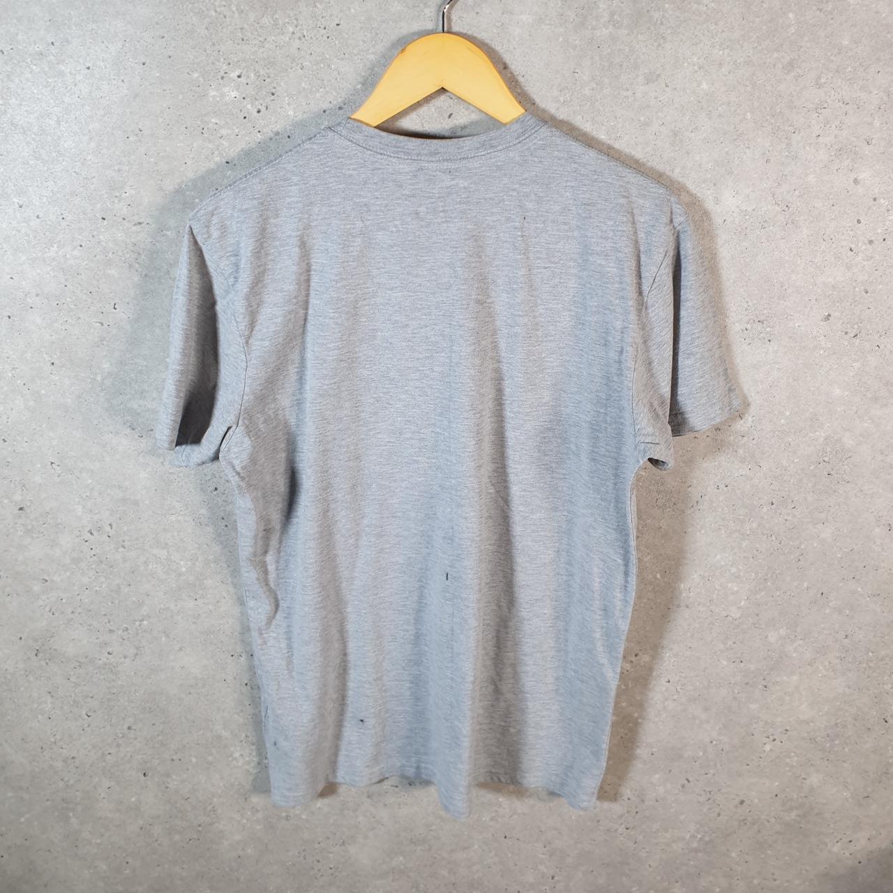 Vintage Adidas Golf Spellout T Shirt Men’s Medium Grey Three Stripes Logo Athletic