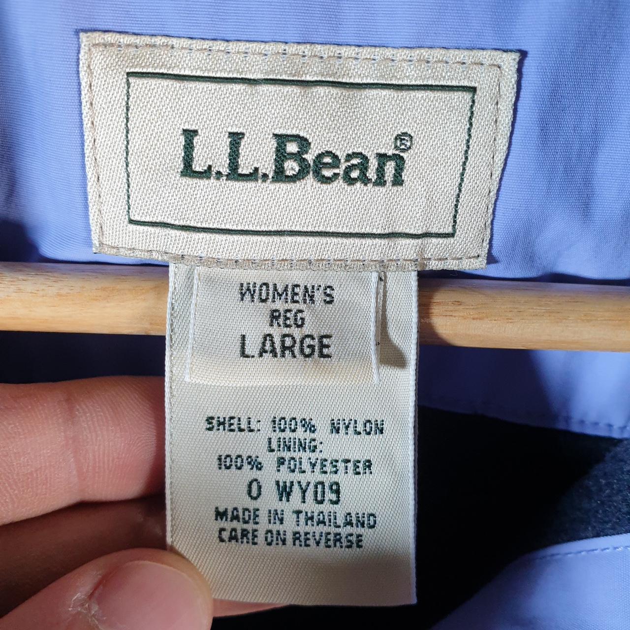 Vintage L.L. Bean Gilet Vest Jacket Womens Large Blue Waterproof Shell