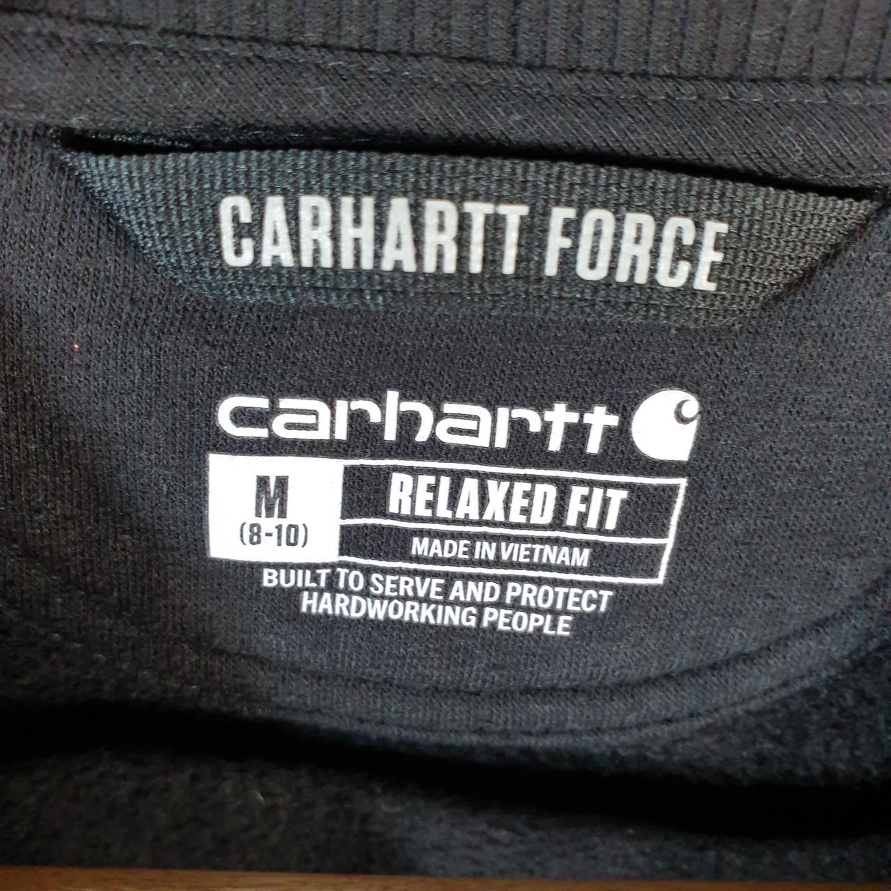 Vintage Carhartt Sweatshirt Womens Medium Black Pullover Blank USA Relaxed Fit