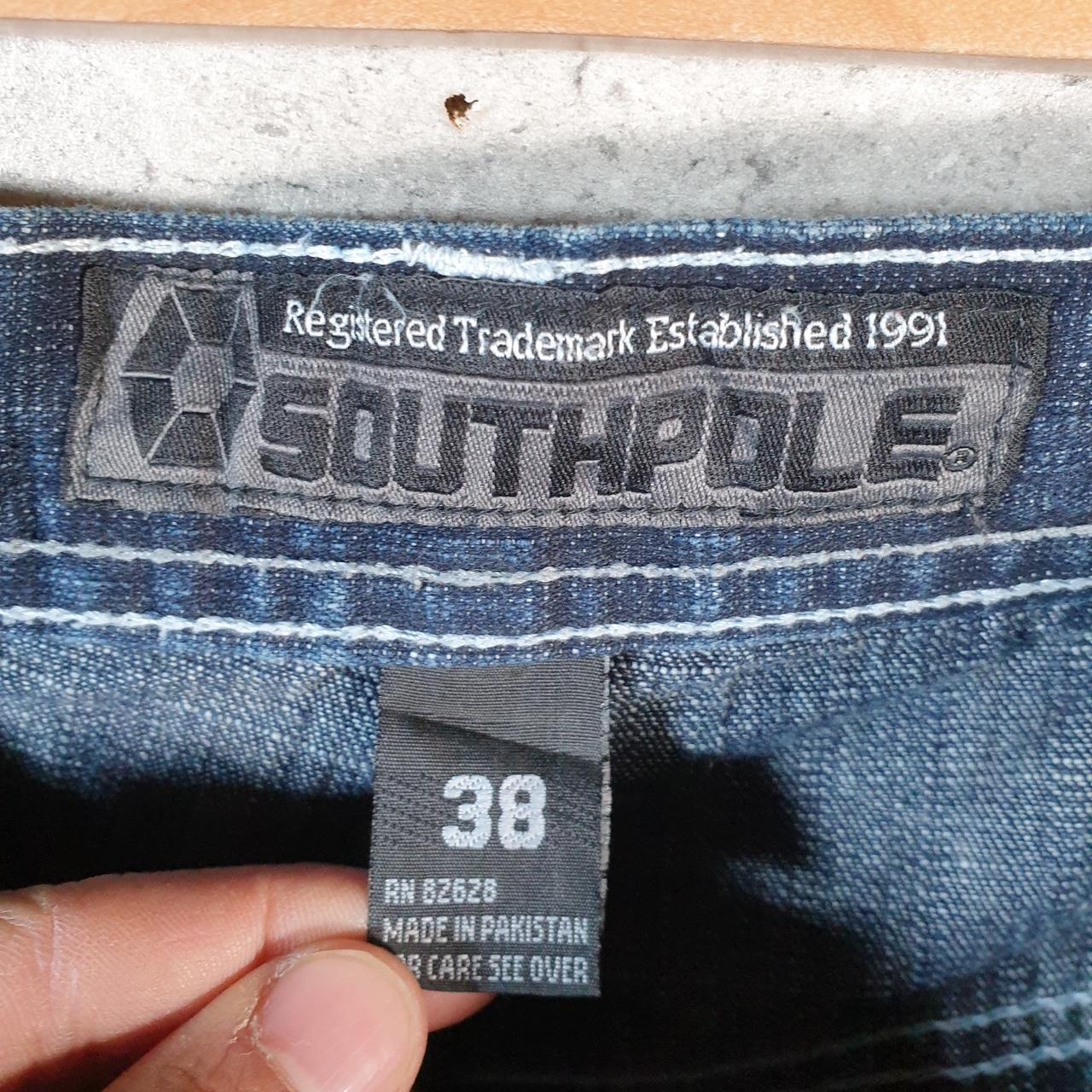 Vintage Southpole Baggy Y2K Hip Hop Jeans Shorts Jorts Mens W38 Blue Denim USA Big Fish Vintage