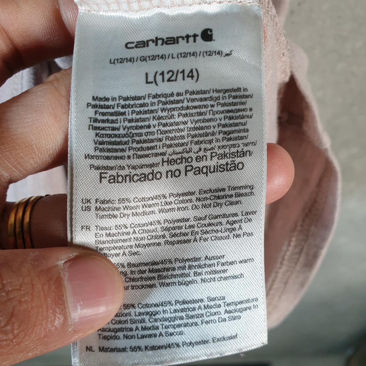 Vintage Carhartt Pocket T Shirt Womens Large Pink Workwear Chore Utility Loose Fit C9339