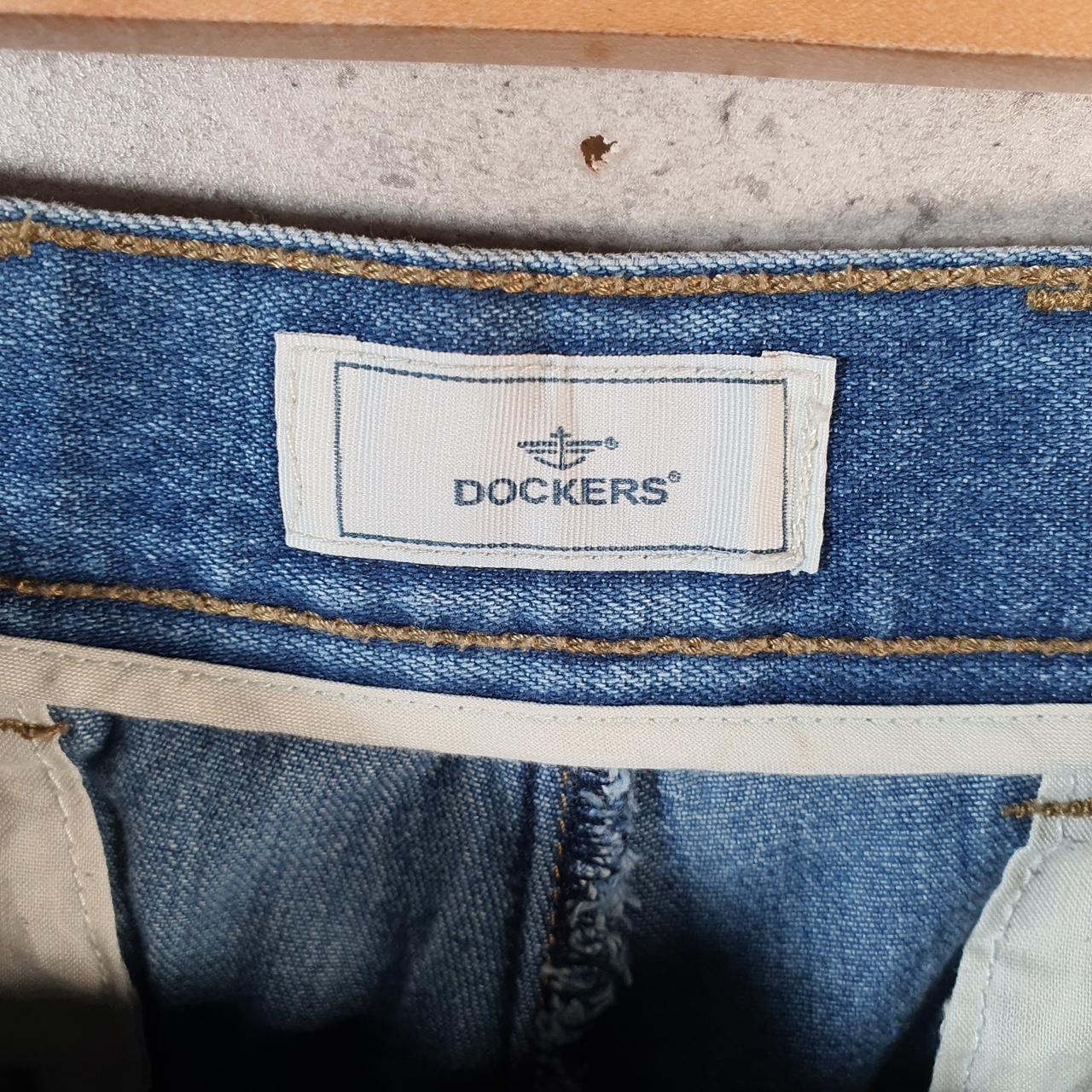 Vintage Dockers Denim Shorts Jorts Cargo Men’s W34 Blue Baggy Cotton