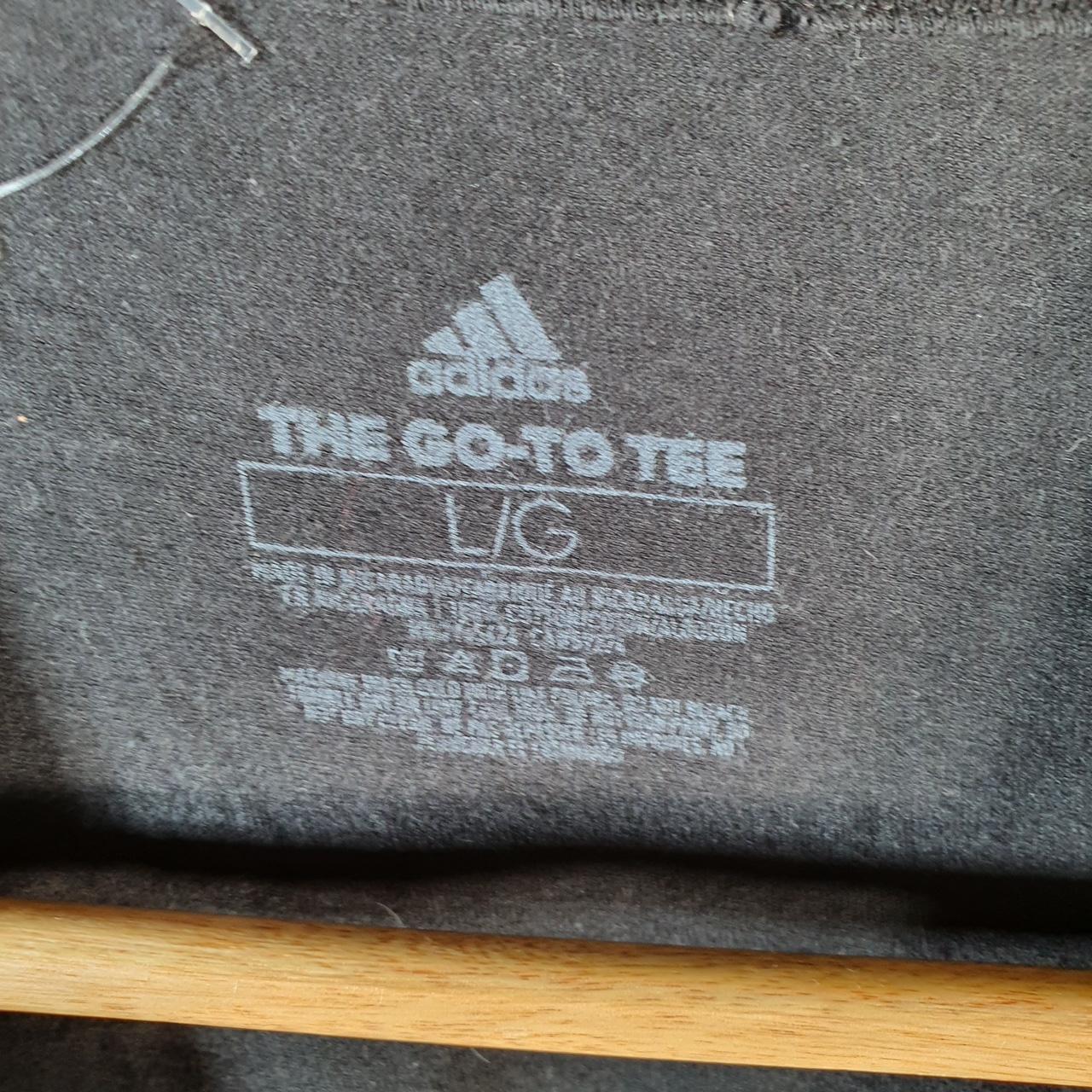 Vintage Adidas Go Tee T Shirt Shirt Men’s Large Black Three Stripes Logo Athletic