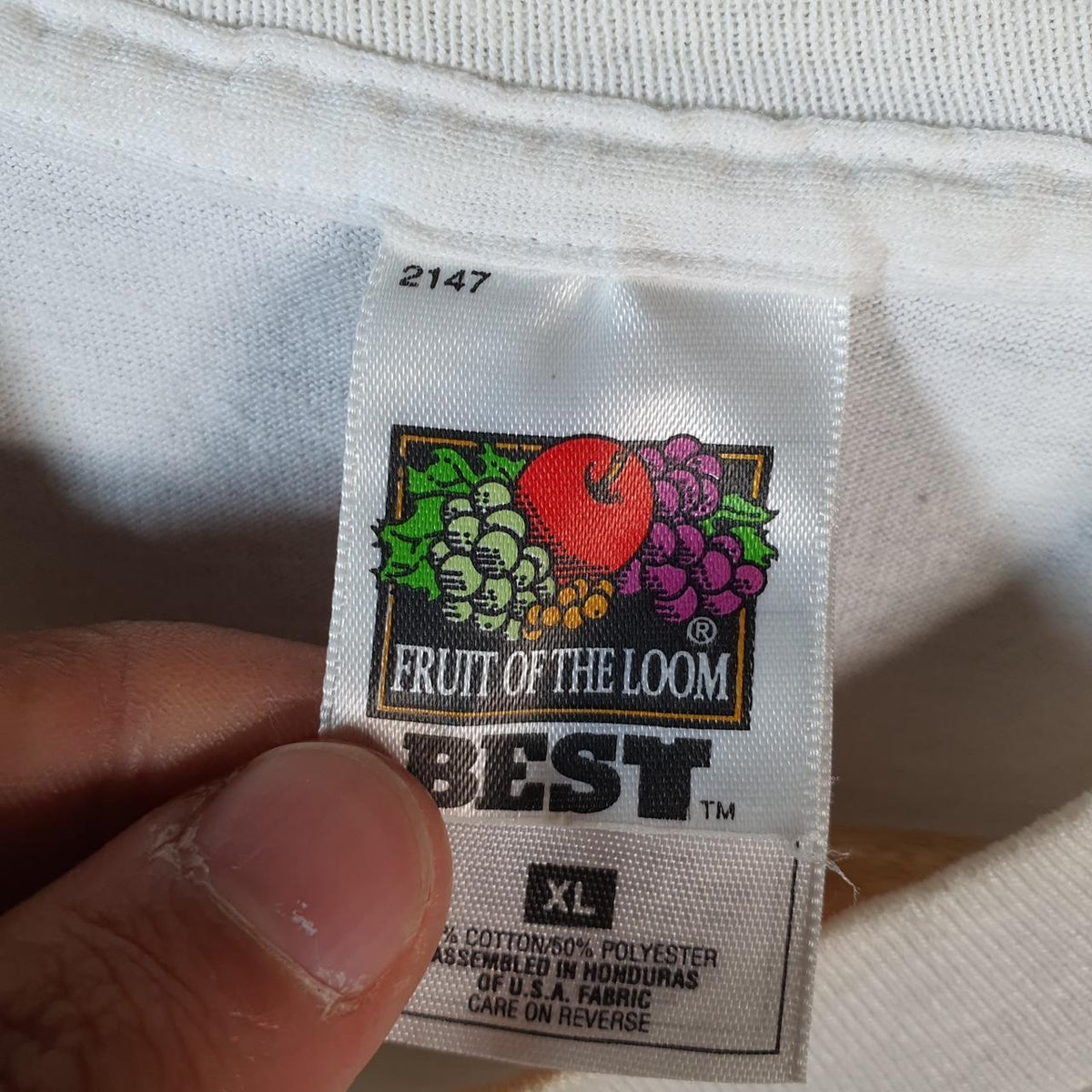 Vintage Fruit of the Loom Casa Ole 1996 Brenham JR USA Single Stitch T Shirt Men’s XL White C9509