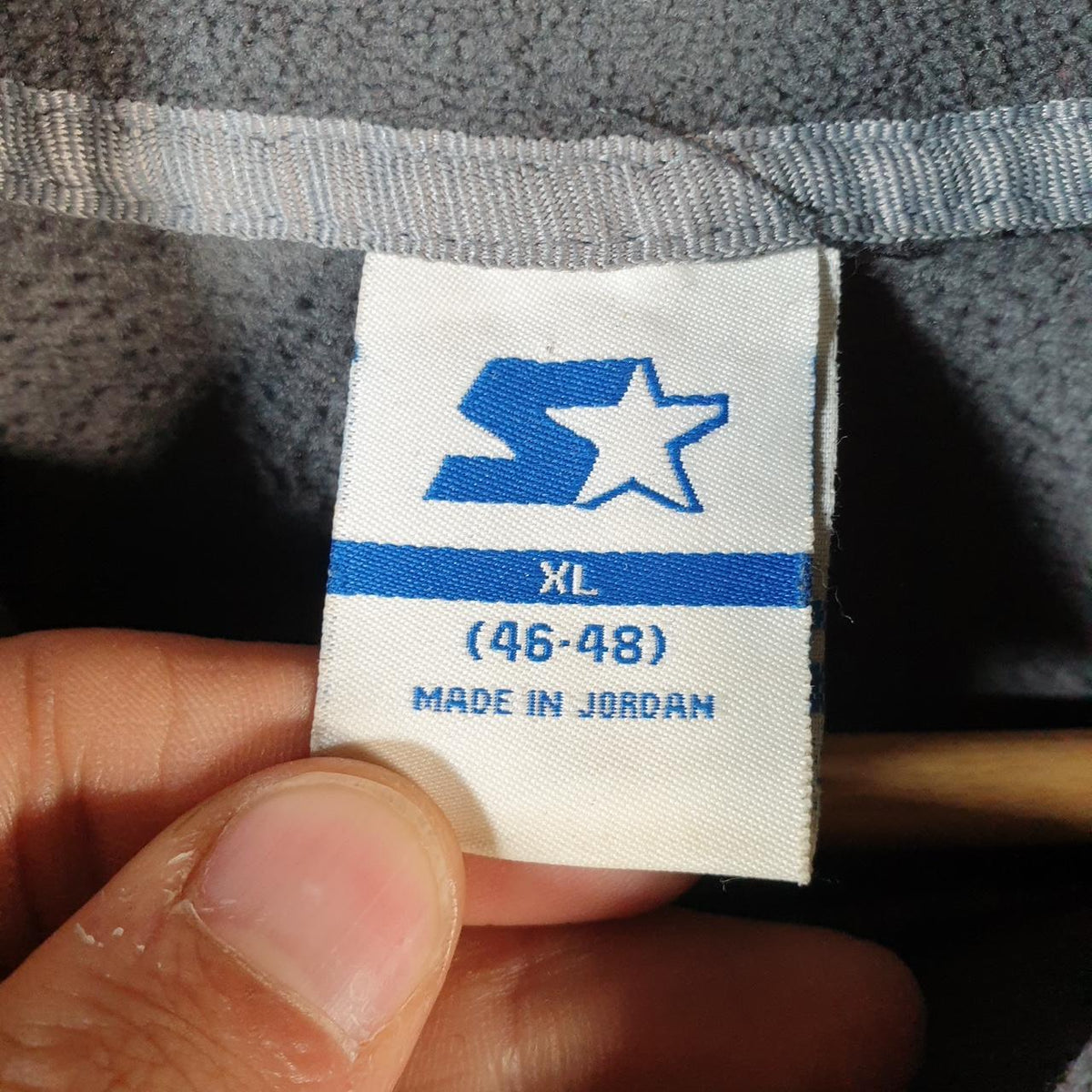 Vintage Starter 1/4 Zip Fleece Sweatshirt Mens XL Grey Logo Winter