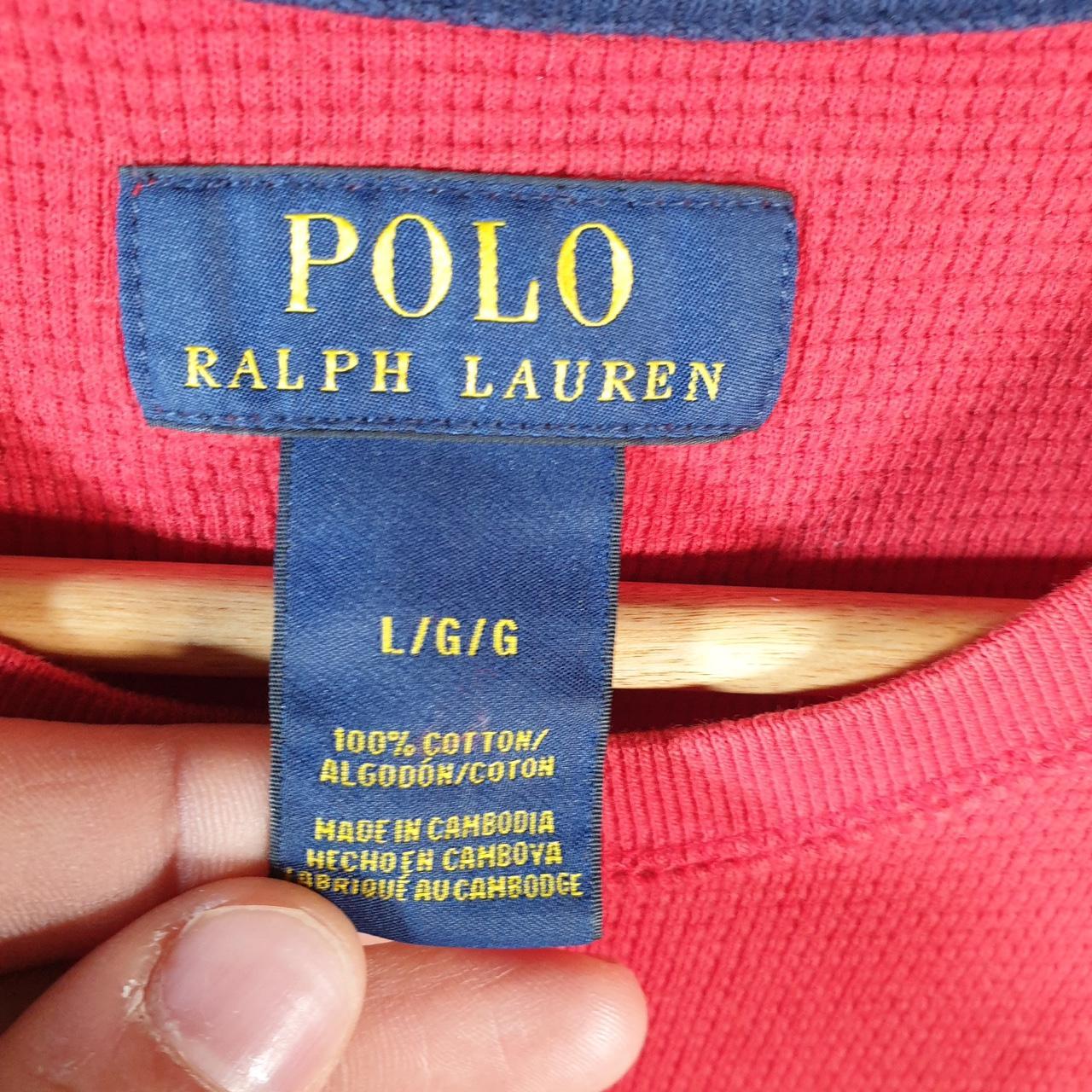 Vintage Ralph Lauren Polo T Shirt Men’s Large Red Embroidered Classic Fit Pony C9147