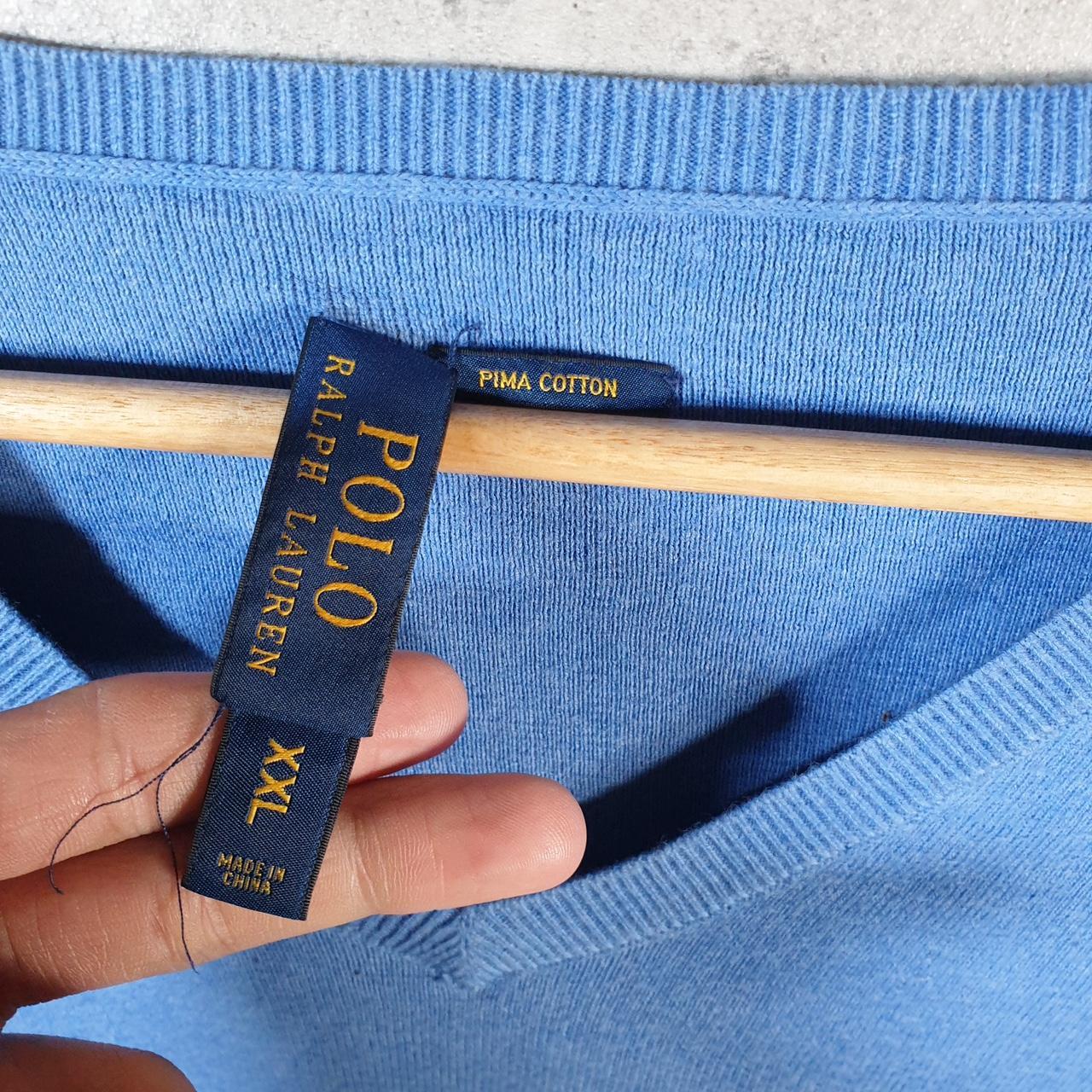 Vintage Ralph Lauren Polo Sweatshirt Men’s 2XL Blue Cotton Pullover Pony