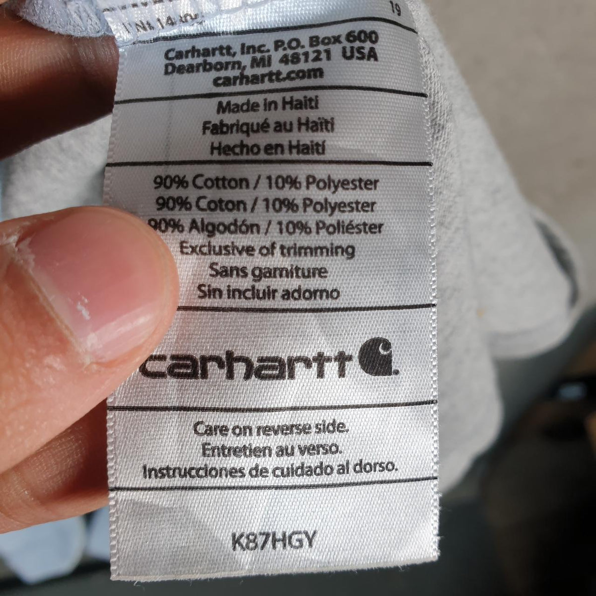 Vintage Carhartt Pocket T Shirt Men’s XL Grey Workwear Chore Utility Relaxed Fit C9347