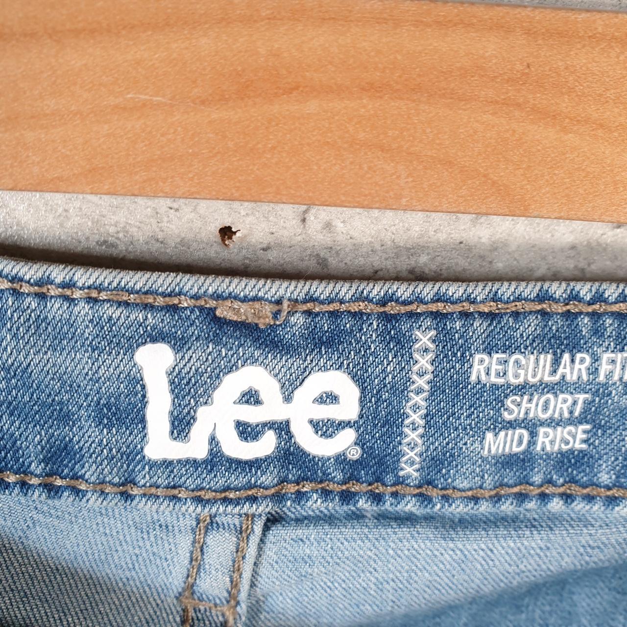 Vintage Lee Baggy Shorts Jorts Cargo Womens W32 Blue Relaxed Denim