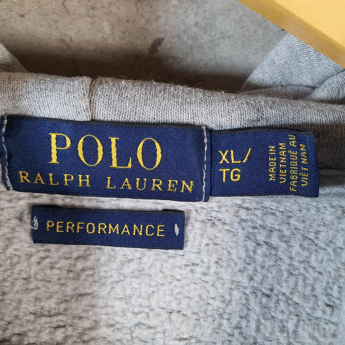Vintage Ralph Lauren Polo Heavyweight Hoodie Men’s XL Grey Cotton Pullover Pony
