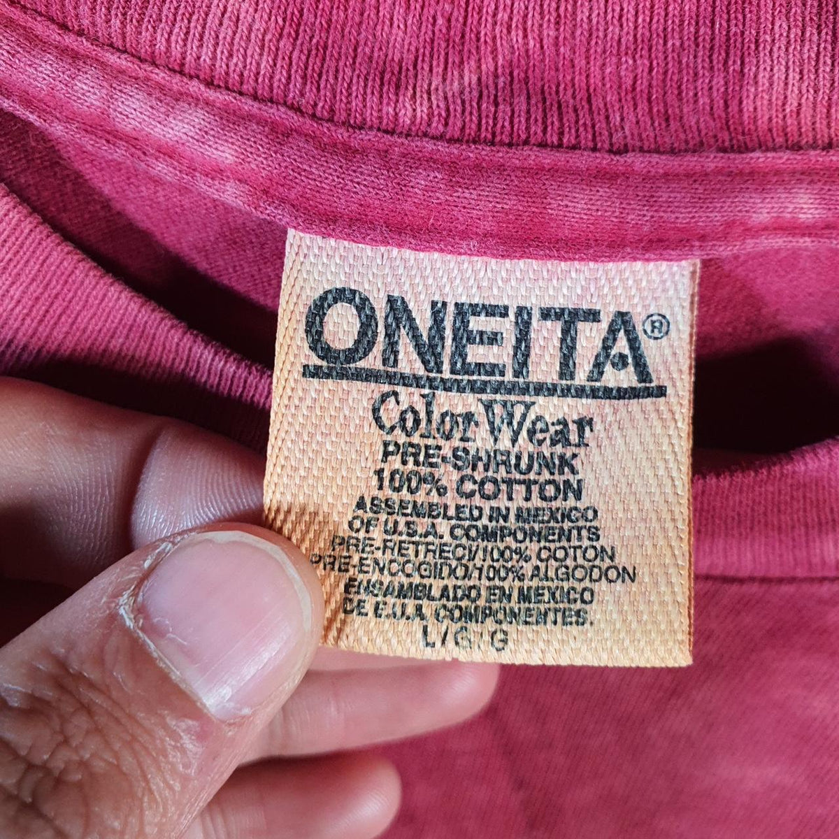 Vintage Pendleton Roundup Oneita 90s USA Single Stitch T Shirt Men’s Large Red Big Fish Vintage