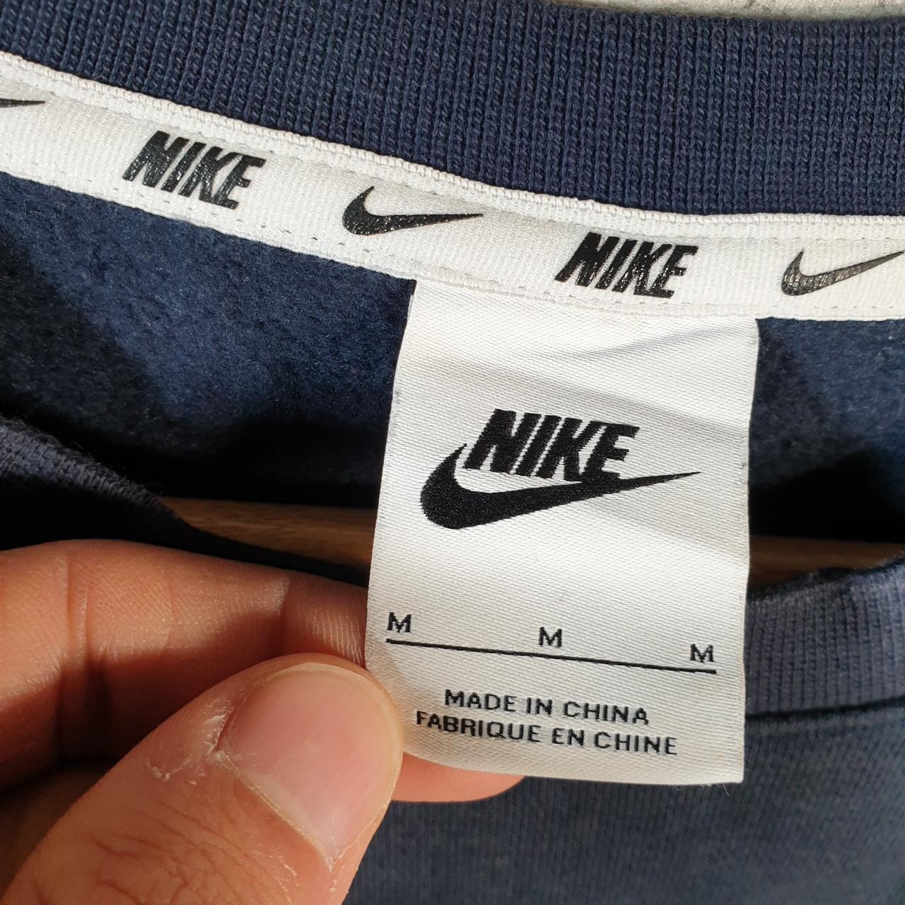 Vintage Nike Club Embroidered Sweatshirt Men’s Medium Navy Blue Swoosh Y2K Pullover