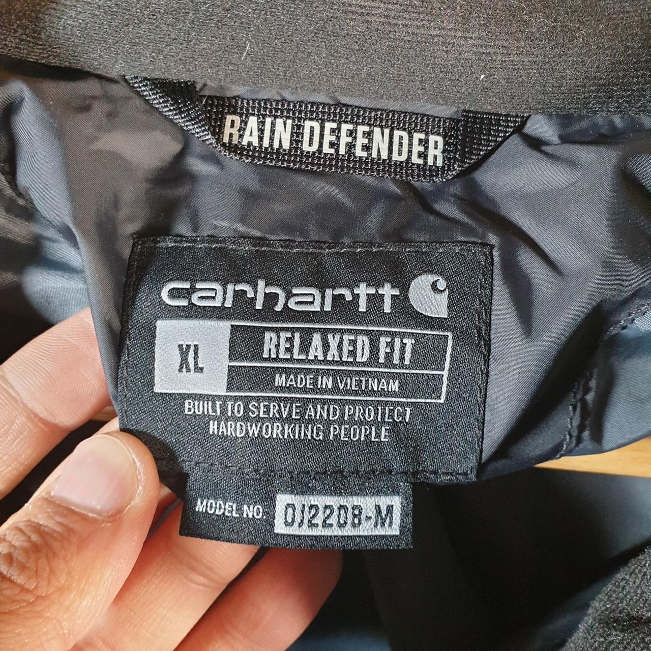 Carhartt Puffer Jacket Mens XL Black Down Rain Defender Padded