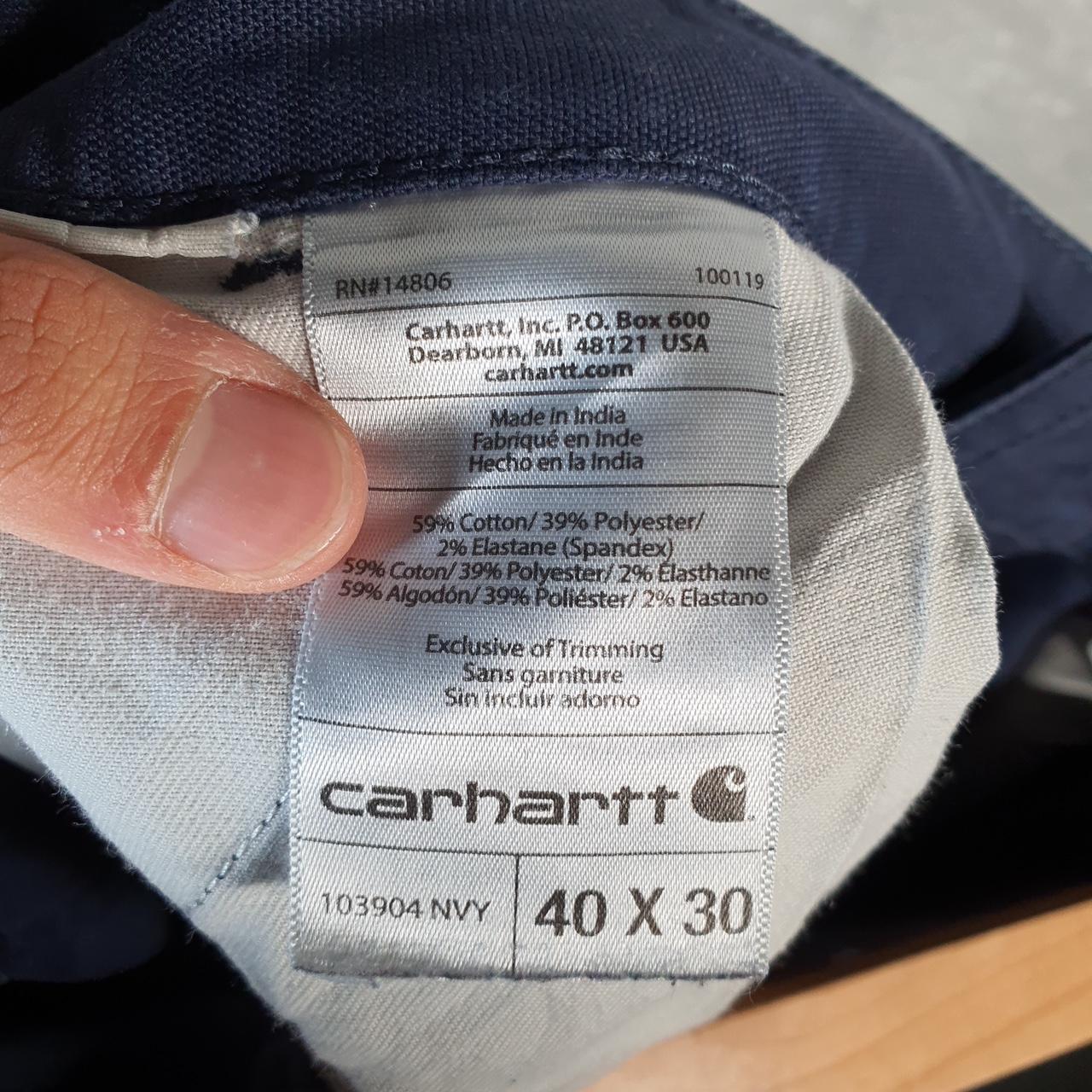 Vintage Carhartt Carpenter Trousers Mens W40 L28 Navy Blue Dungaree Fit Workwear USA
