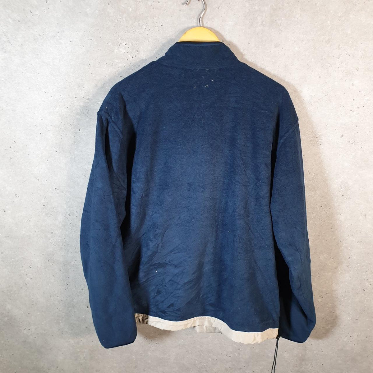 Vintage Reebok Full Zip Fleece Sweatshirt Mens XL Navy Blue Logo Winter