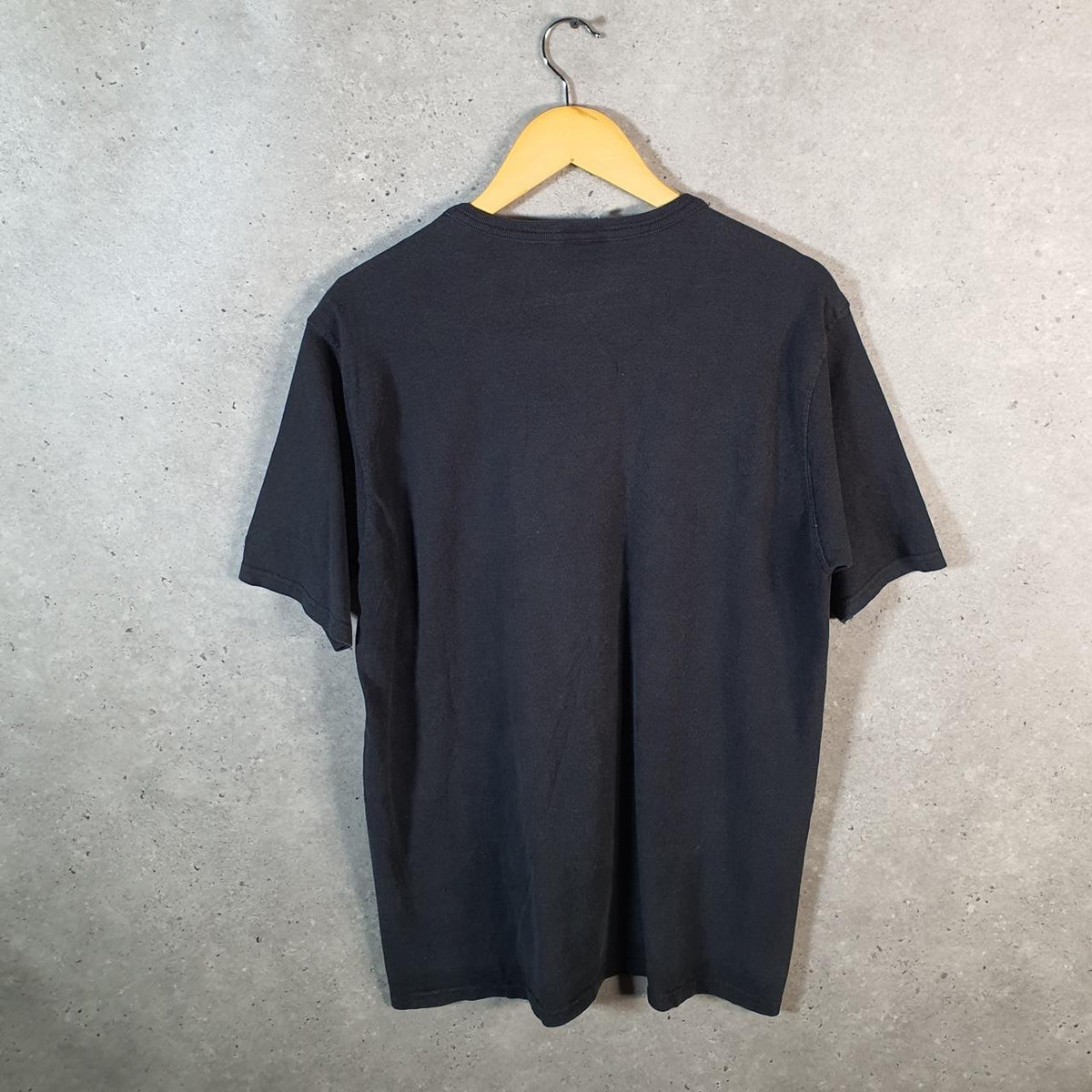 Vintage Champion Embroidered Logo T Shirt Men’s Medium Black Athletic C9857