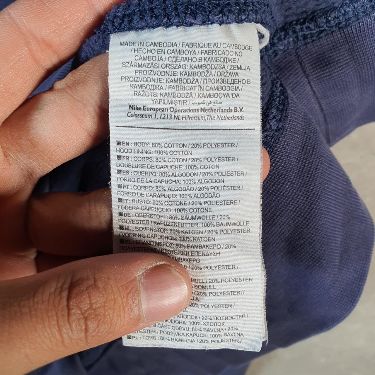 Vintage Nike Club Hoodie Men’s Medium Navy Blue Swoosh Y2K Pullover Logo